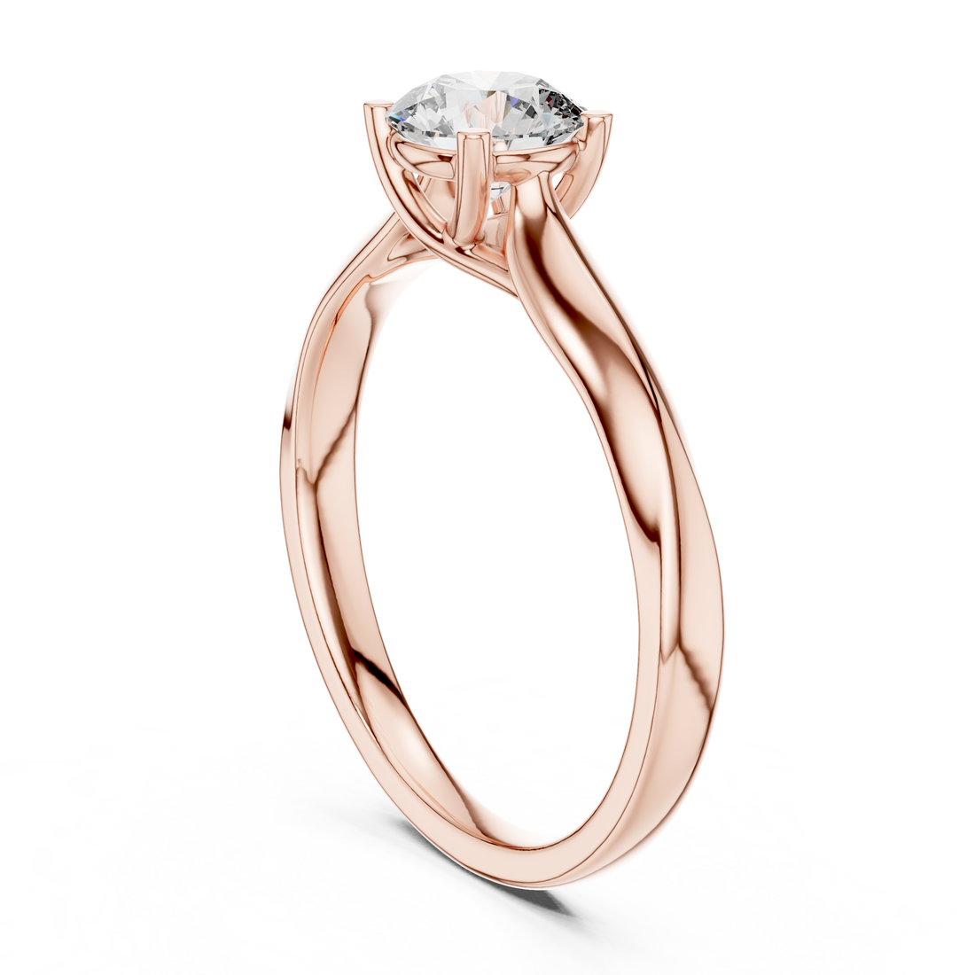 Simple & Elegant Round Brilliant Diamond Ring – White Gold Solitaire Design