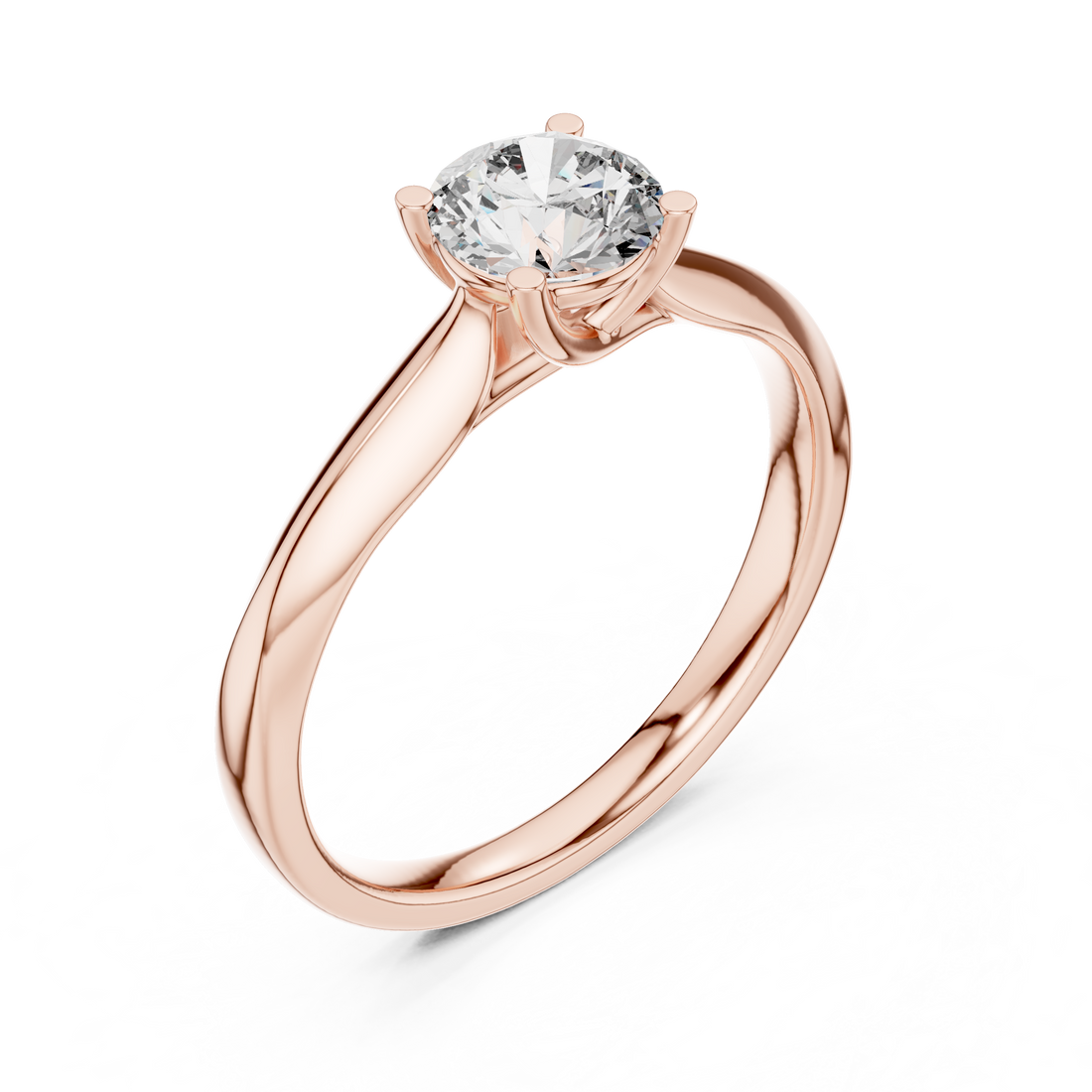 Simple & Elegant Round Brilliant Diamond Ring – White Gold Solitaire Design