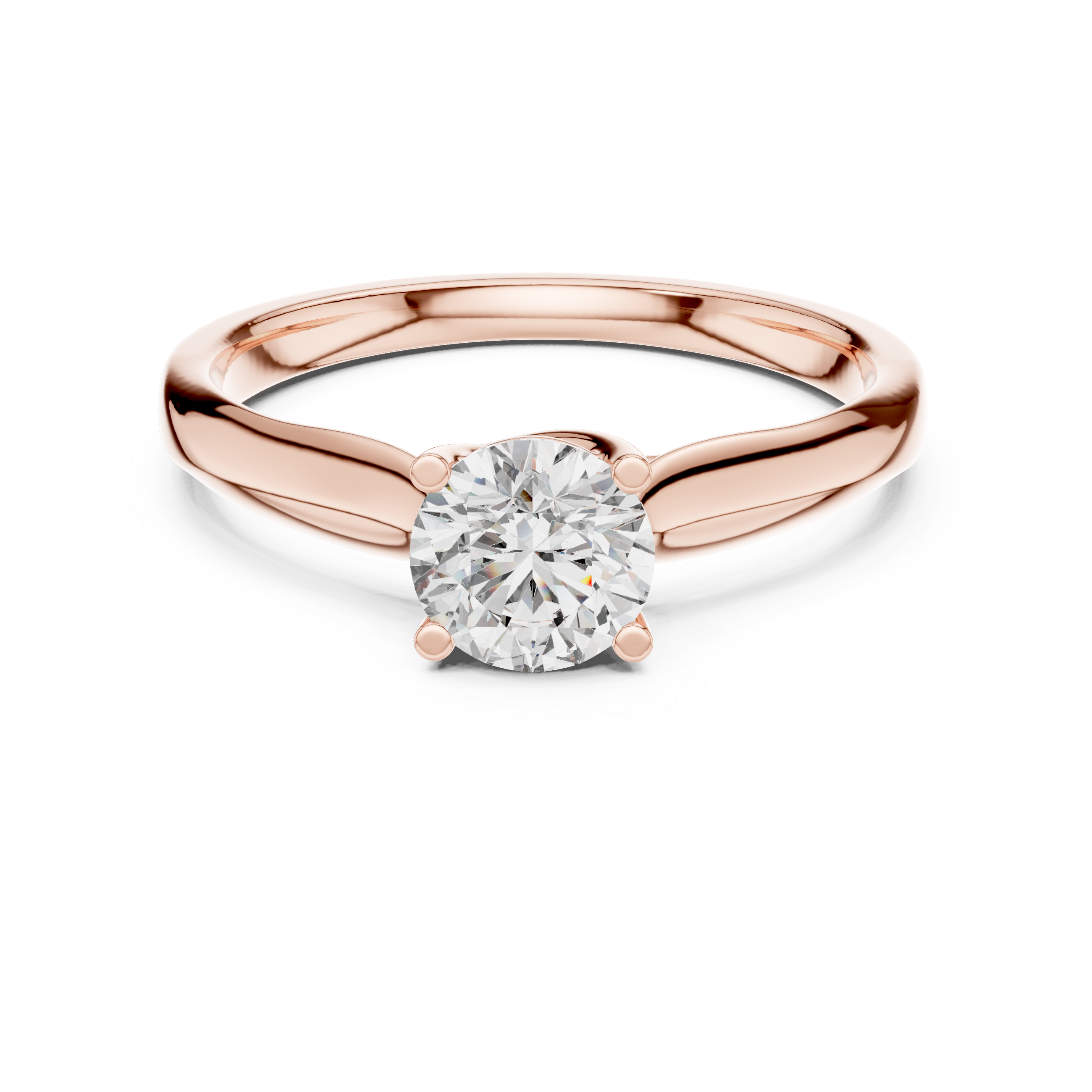 Simple & Elegant Round Brilliant Diamond Ring – White Gold Solitaire Design