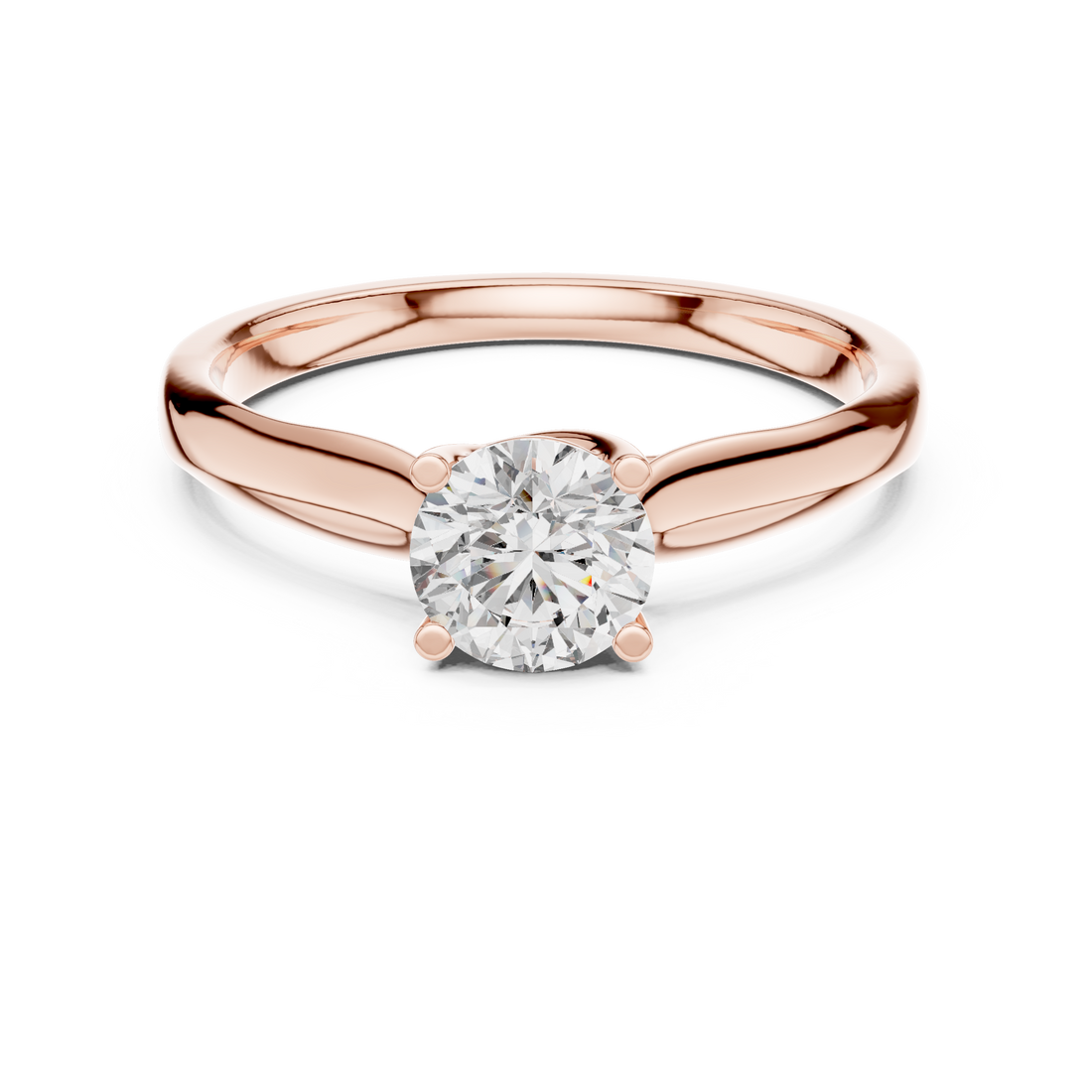 Simple & Elegant Round Brilliant Diamond Ring – White Gold Solitaire Design
