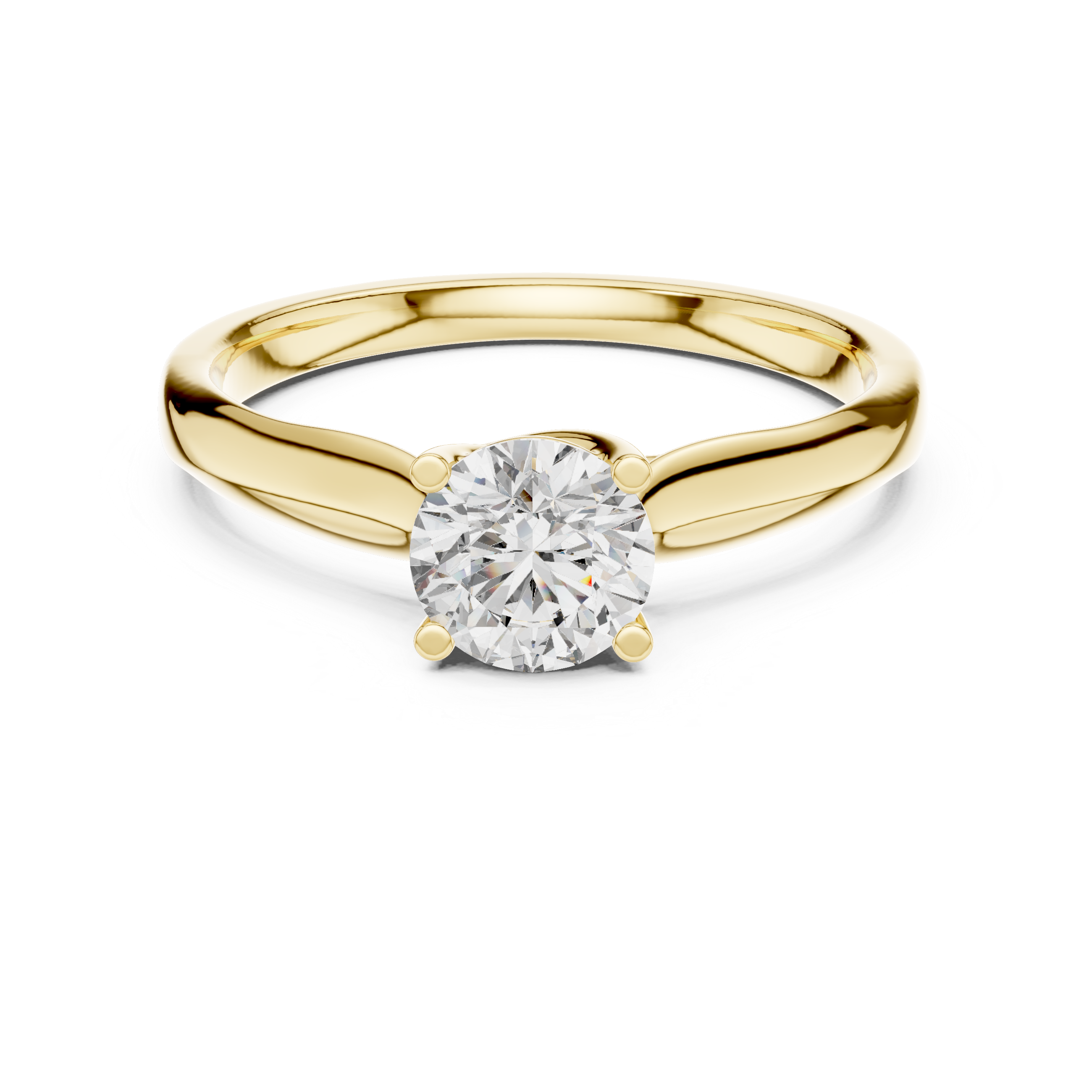 Simple & Elegant Round Brilliant Diamond Ring – White Gold Solitaire Design