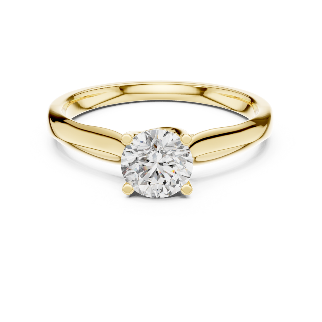 Simple & Elegant Round Brilliant Diamond Ring – White Gold Solitaire Design