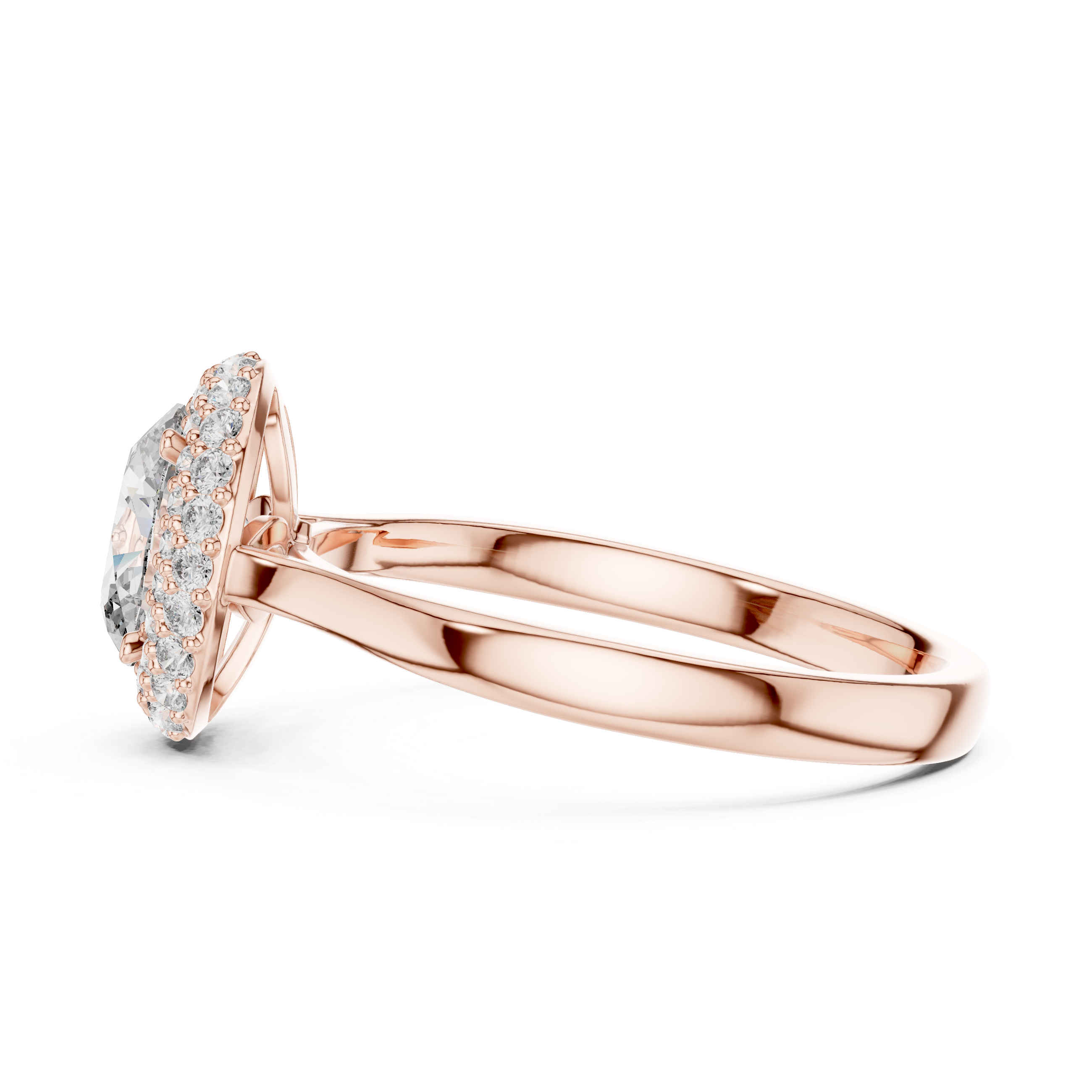 Simple & Elegant Oval Cut Double Halo Diamond Ring