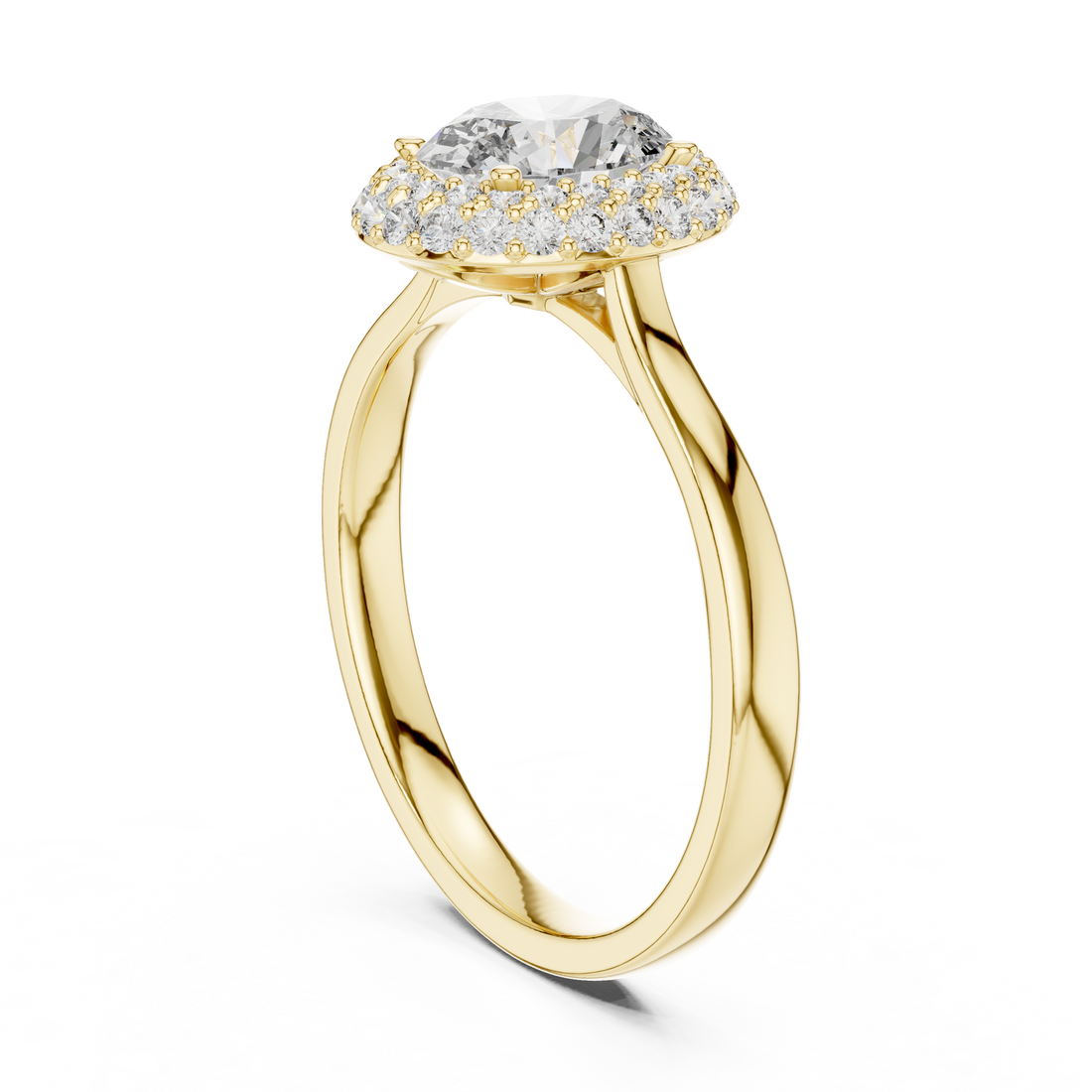 Simple & Elegant Oval Cut Double Halo Diamond Ring