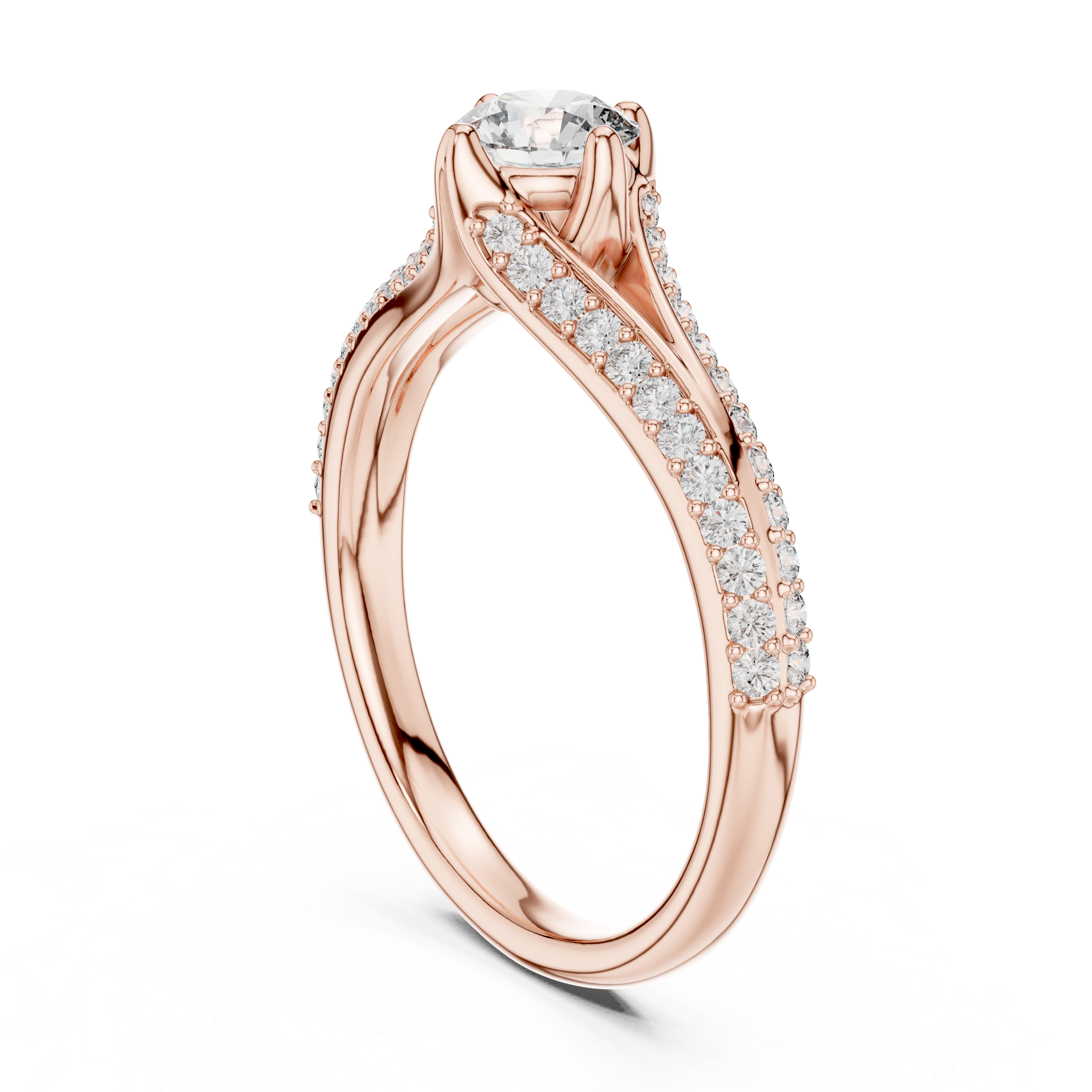 Elegance Round Cut Diamond Halo Engagement Ring