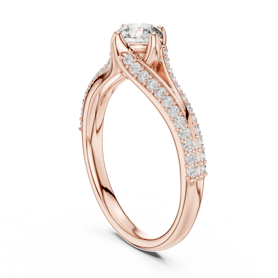 Elegance Round Cut Diamond Halo Engagement Ring