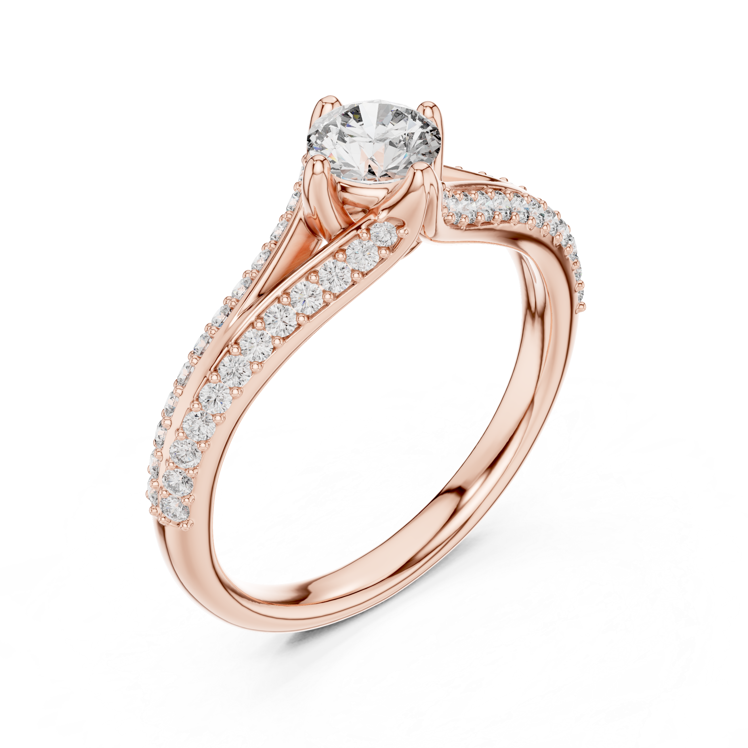 Elegance Round Cut Diamond Halo Engagement Ring
