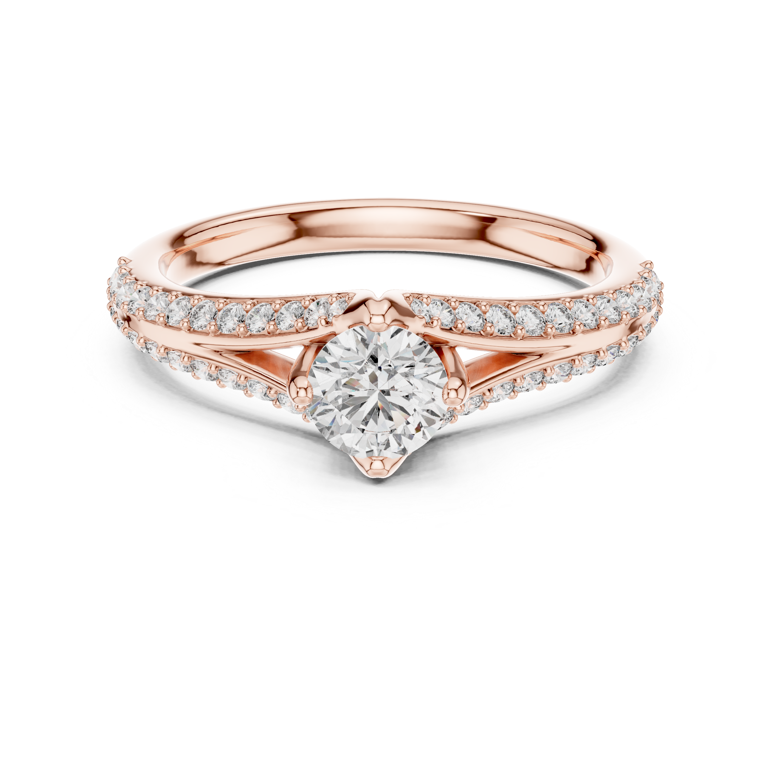Elegance Round Cut Diamond Halo Engagement Ring