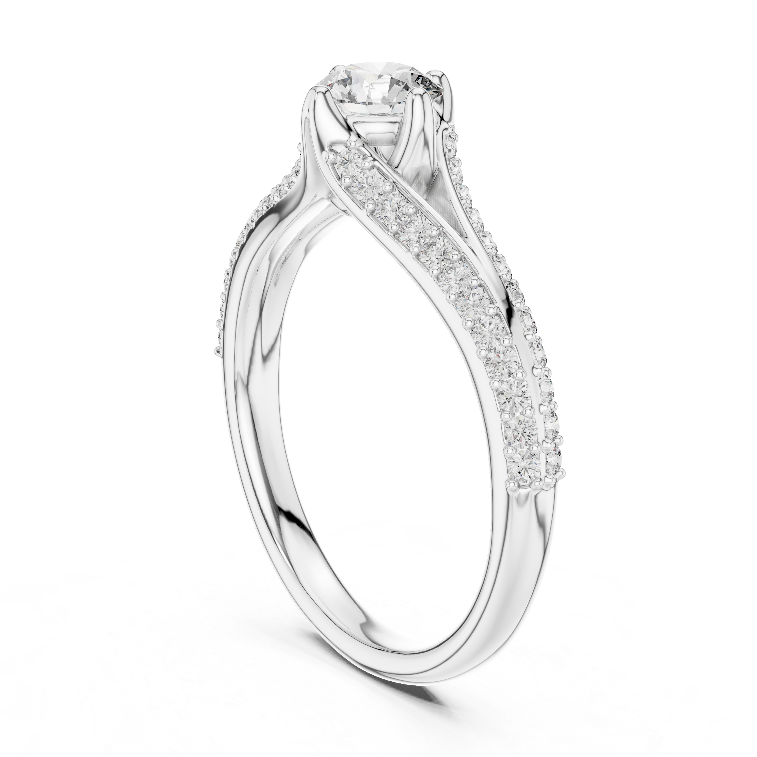 Elegance Round Cut Diamond Halo Engagement Ring