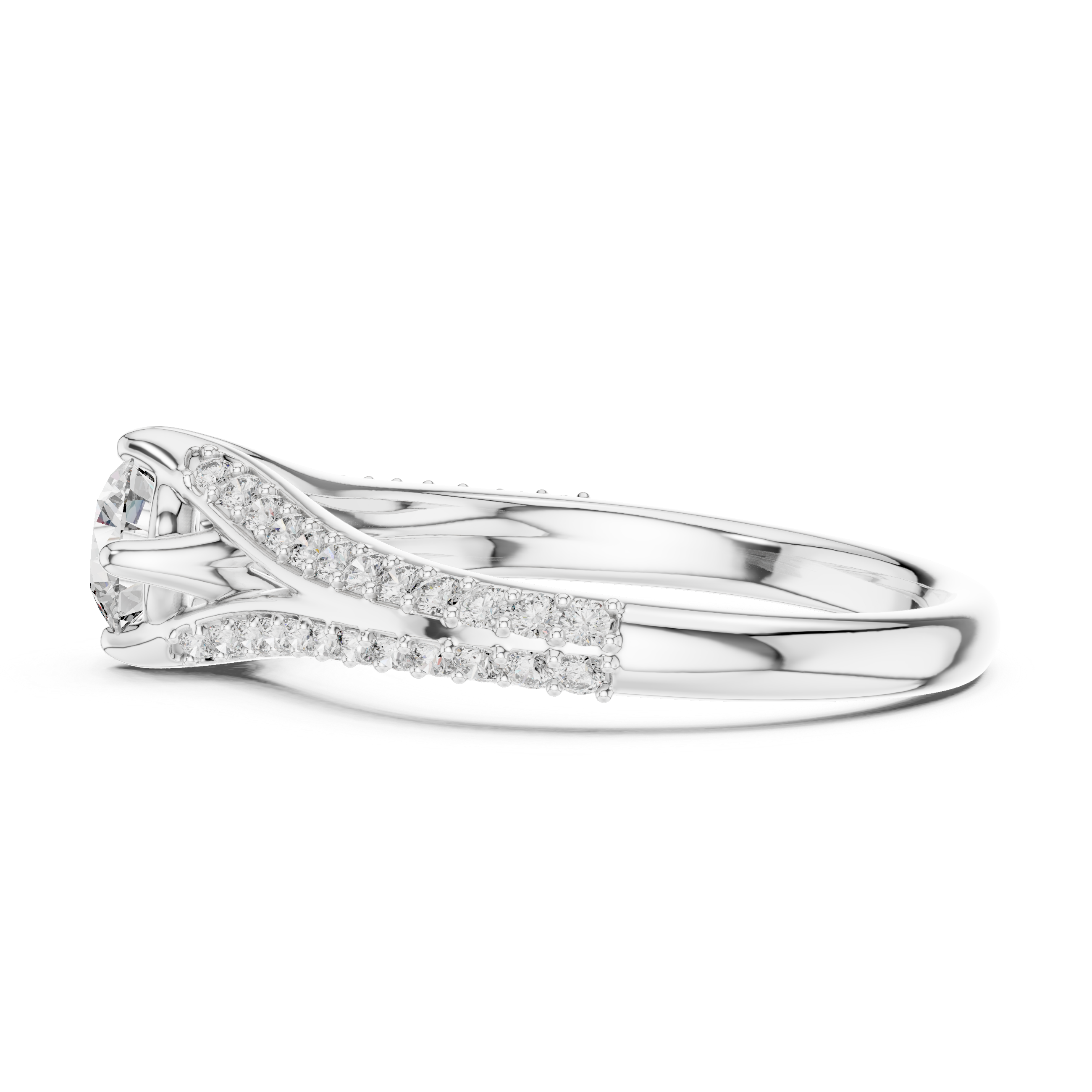 Elegance Round Cut Diamond Halo Engagement Ring