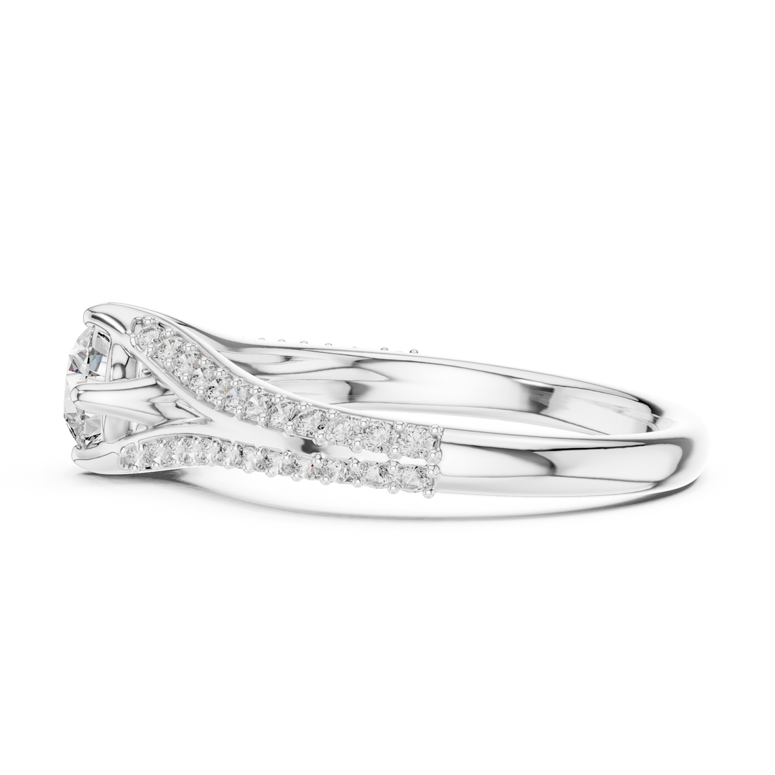 Elegance Round Cut Diamond Halo Engagement Ring