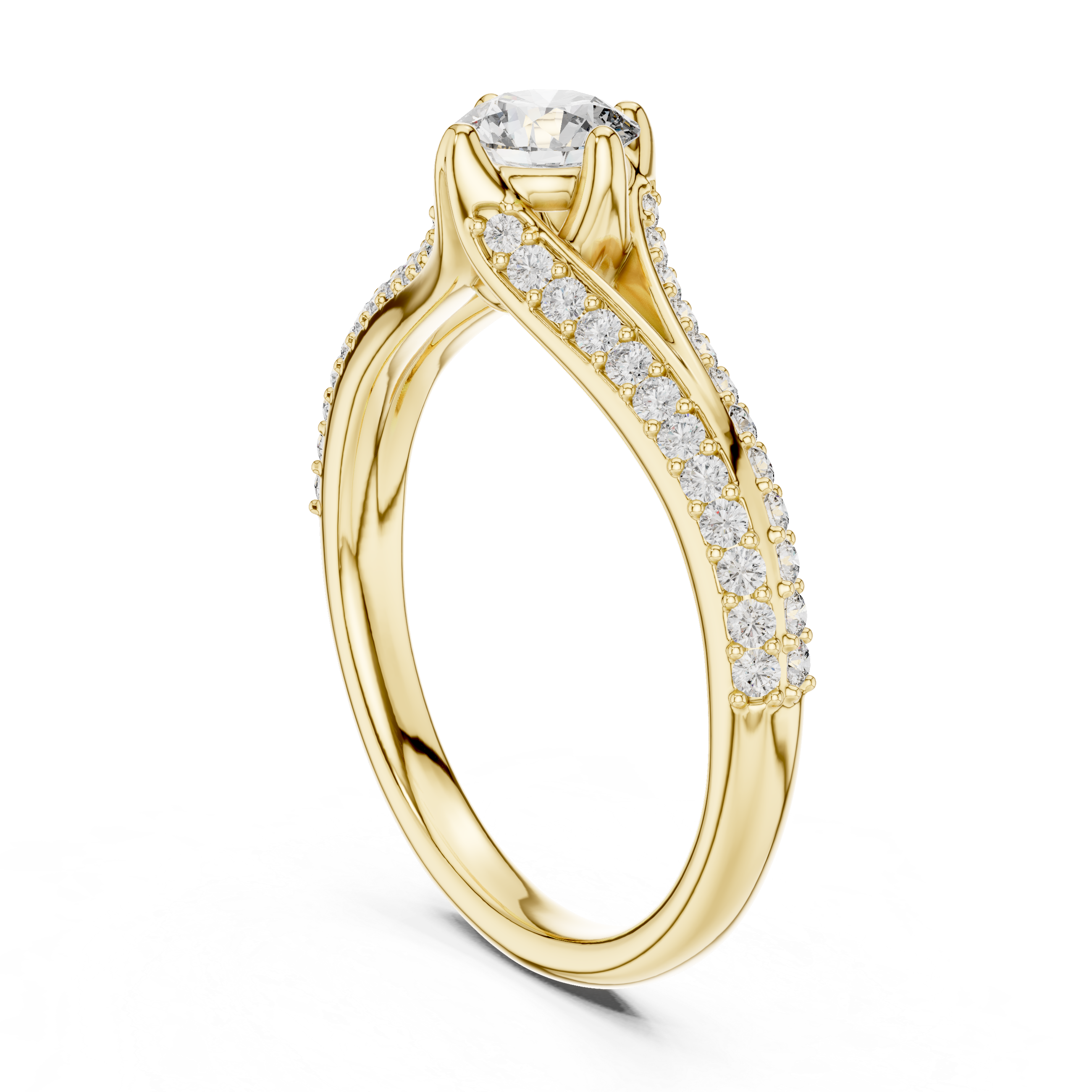Elegance Round Cut Diamond Halo Engagement Ring