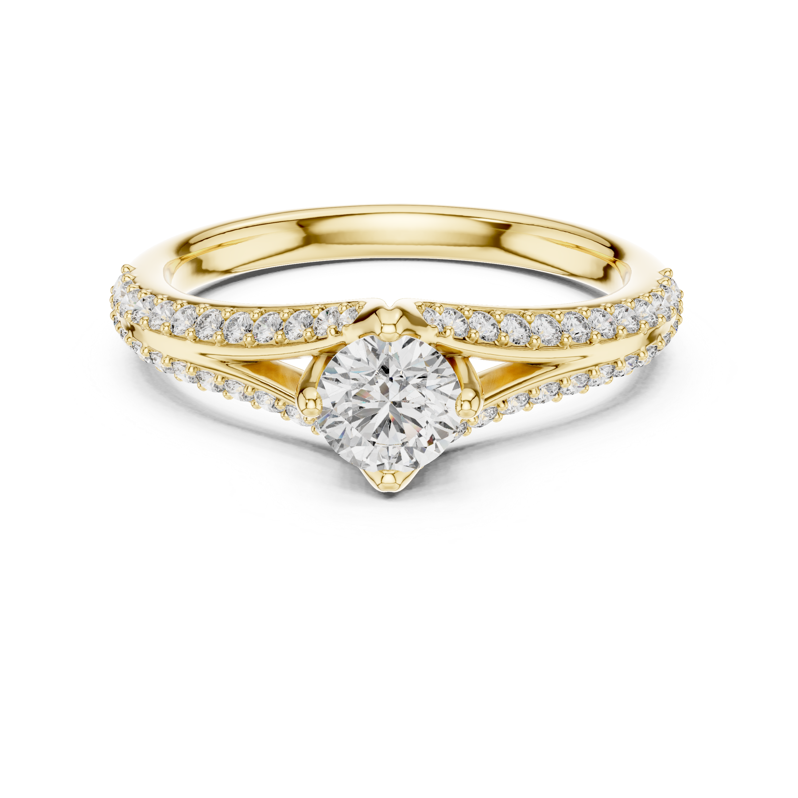 Elegance Round Cut Diamond Halo Engagement Ring