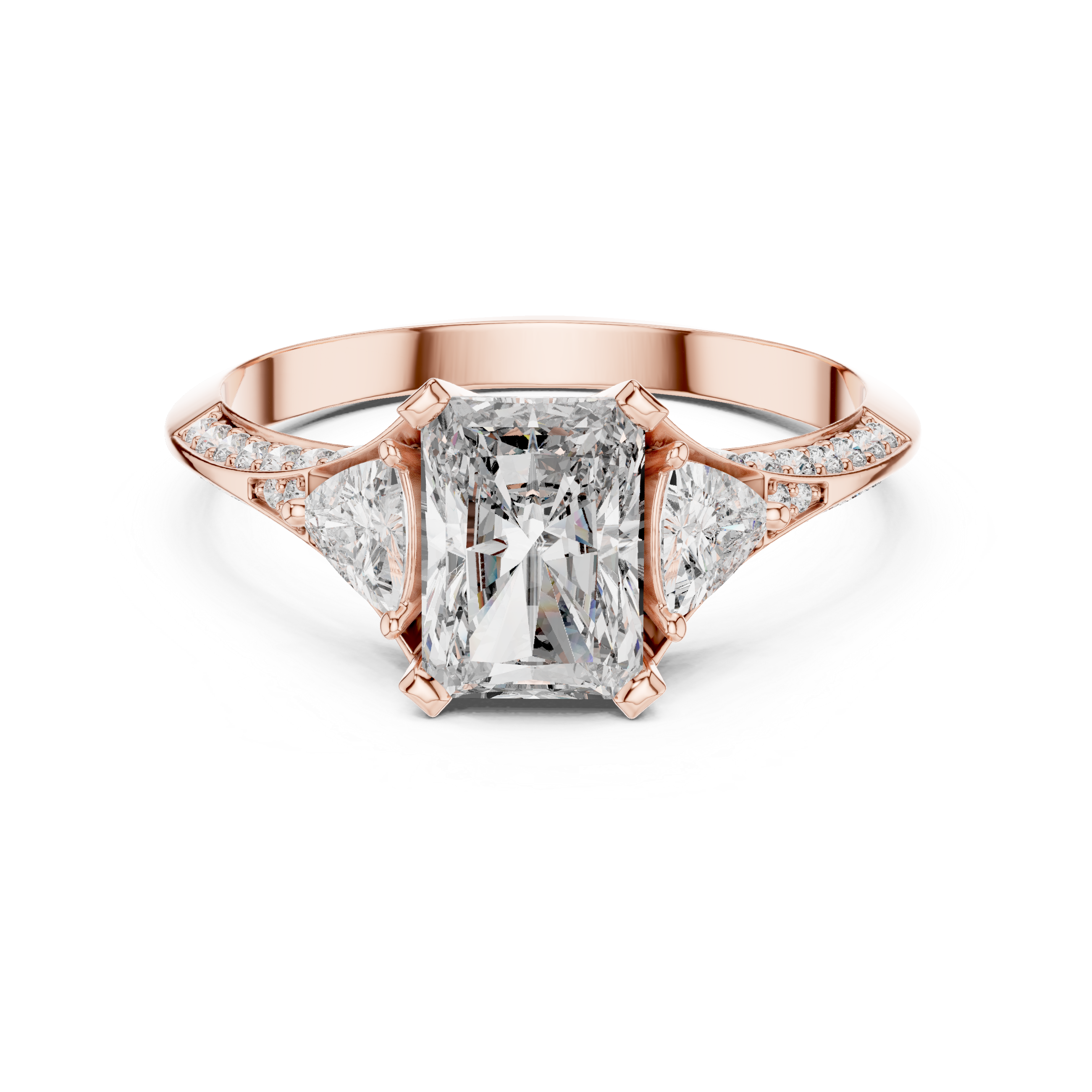 White Gold Radiant Cut Diamond Halo Engagement Ring – Elegant & Unique