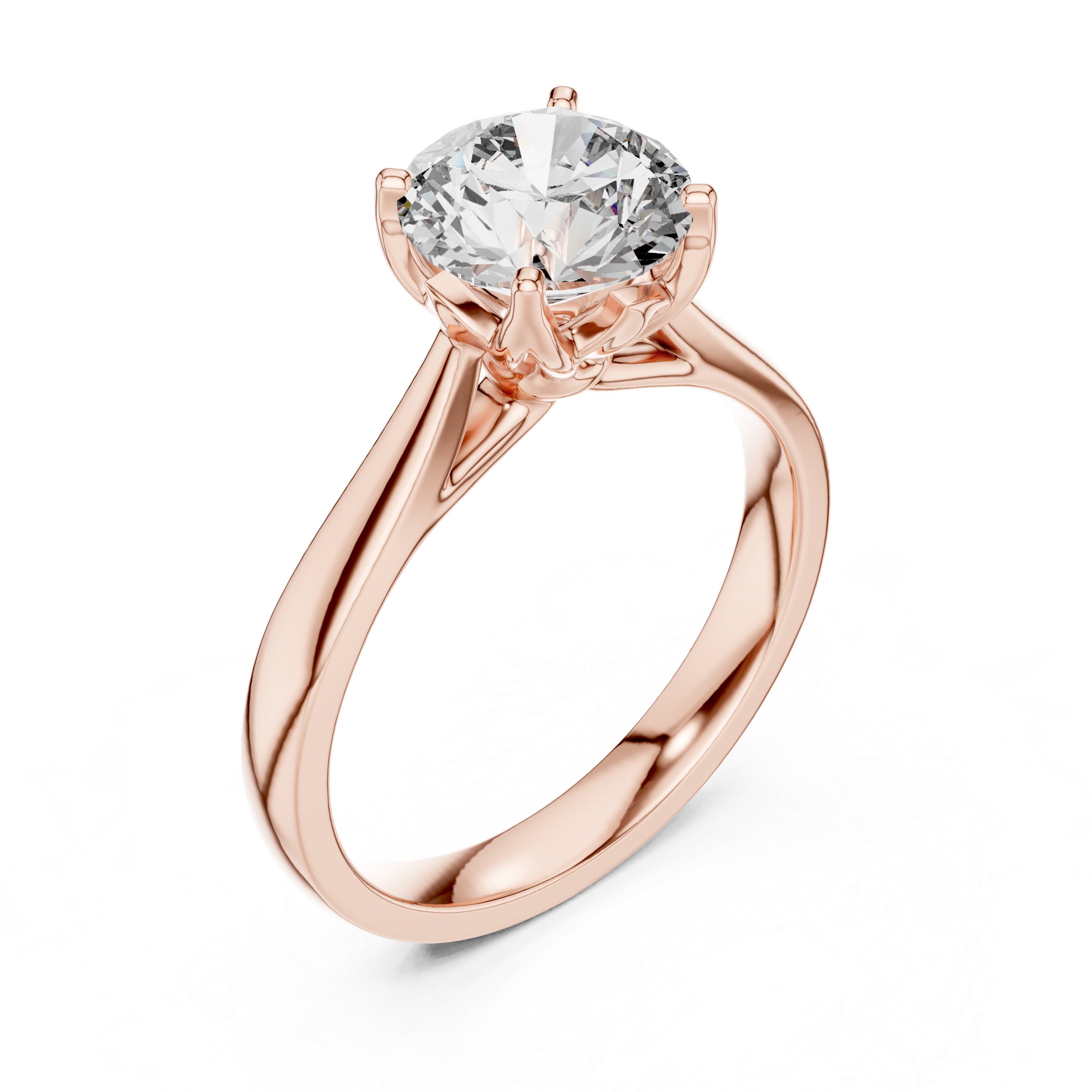Brilliant Round Cut Solitaire Women's Ring for Engagement