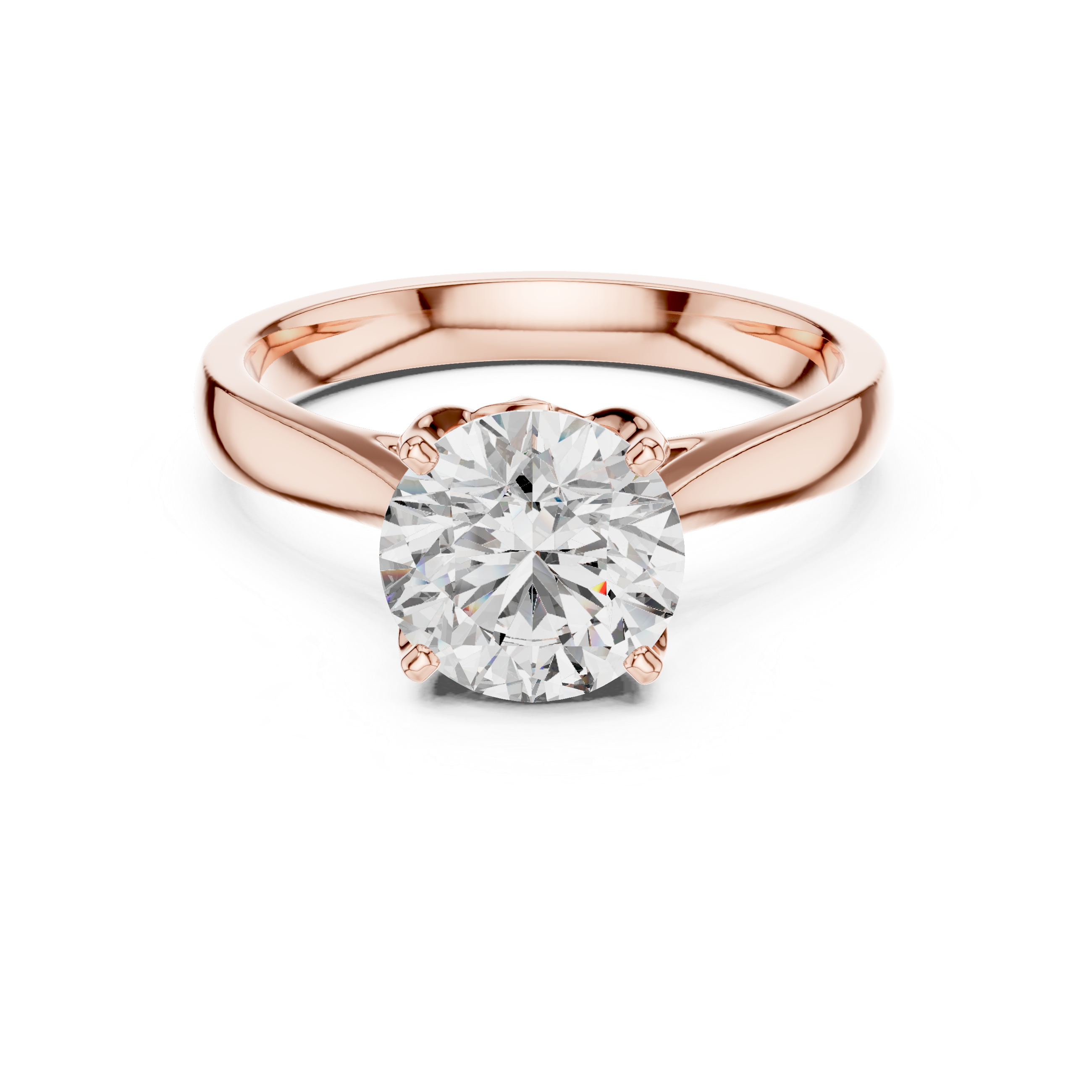 Brilliant Round Cut Solitaire Women's Ring for Engagement