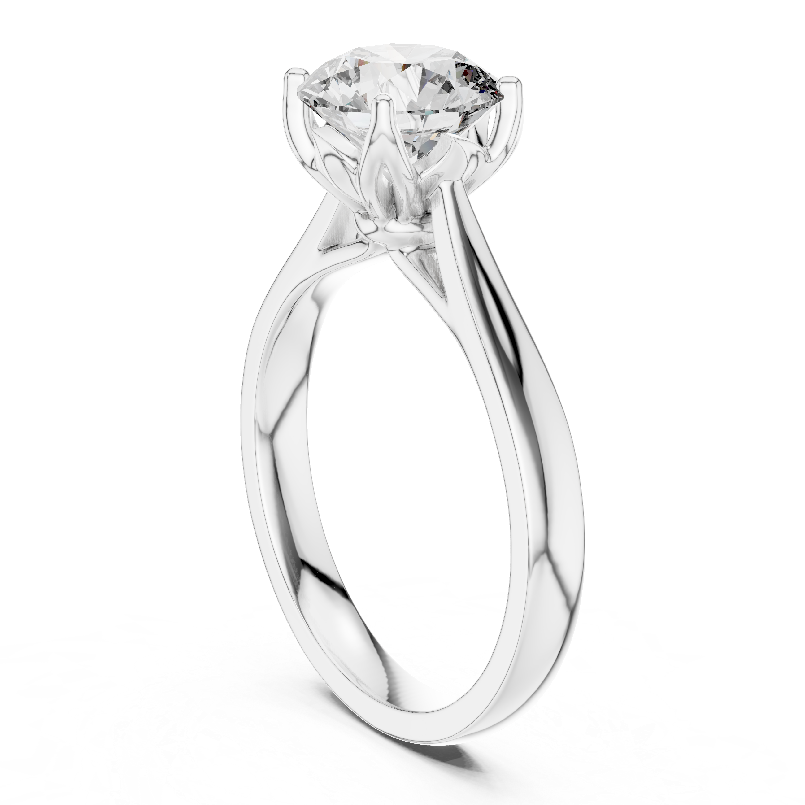 Brilliant Round Cut Solitaire Women's Ring for Engagement