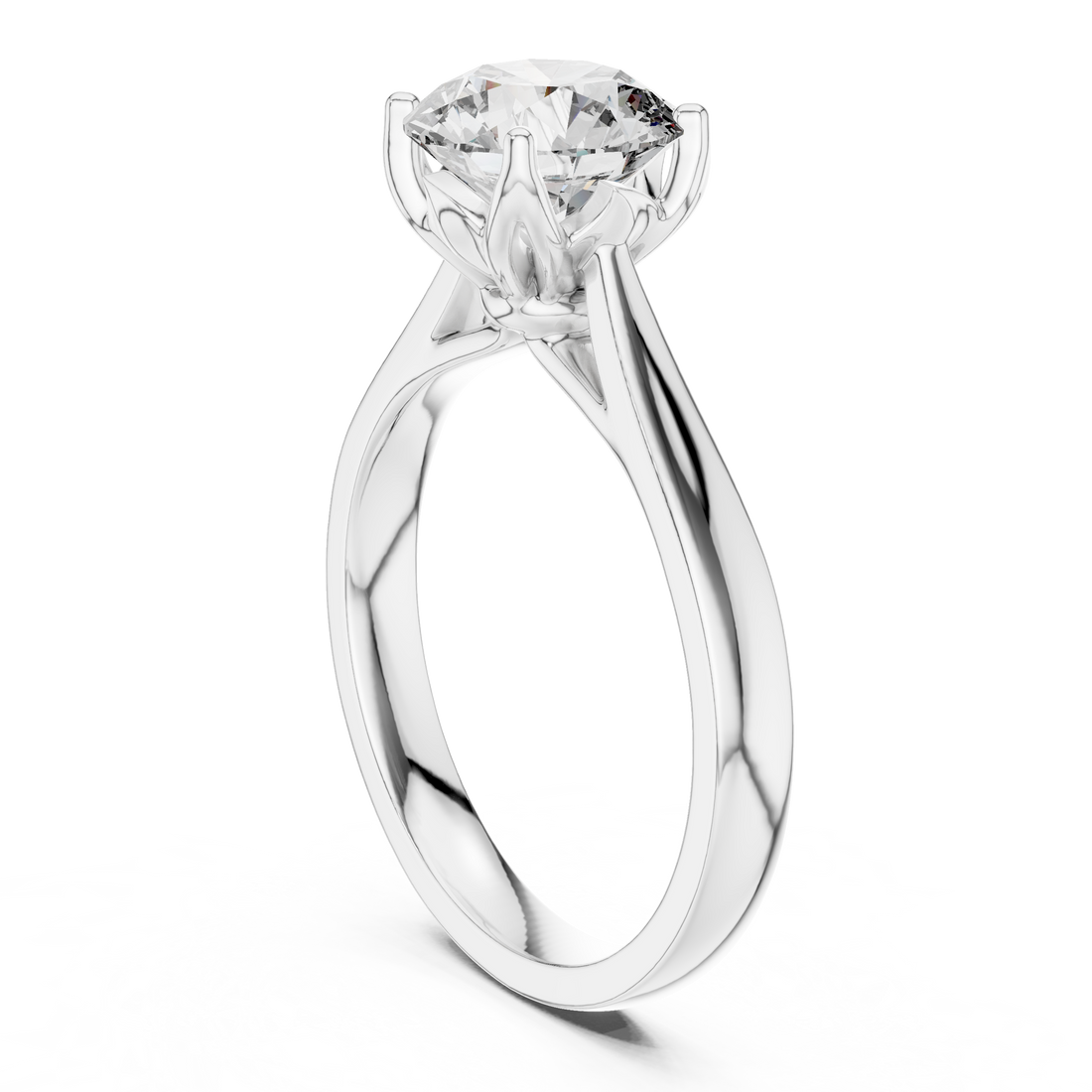Brilliant Round Cut Solitaire Women's Ring for Engagement