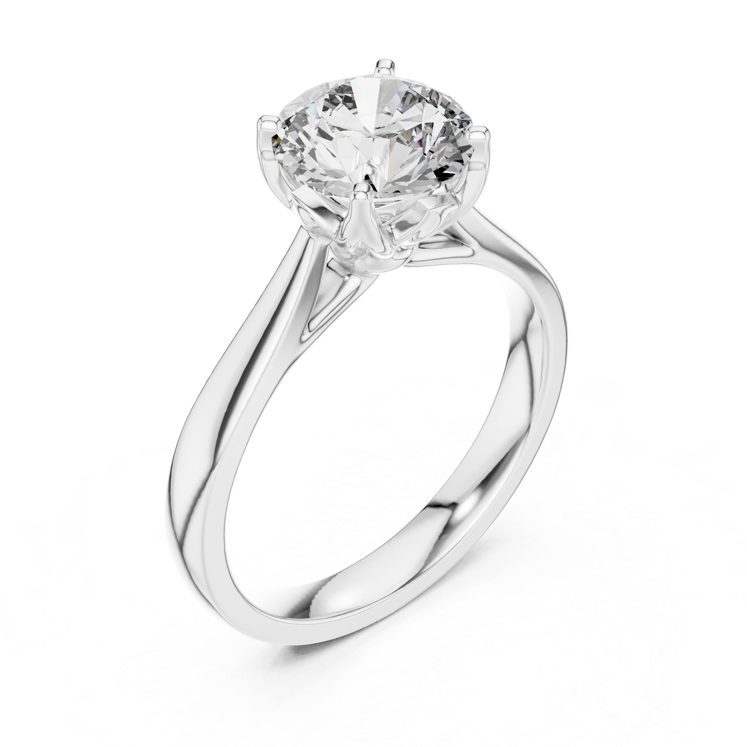 Brilliant Round Cut Solitaire Women's Ring for Engagement