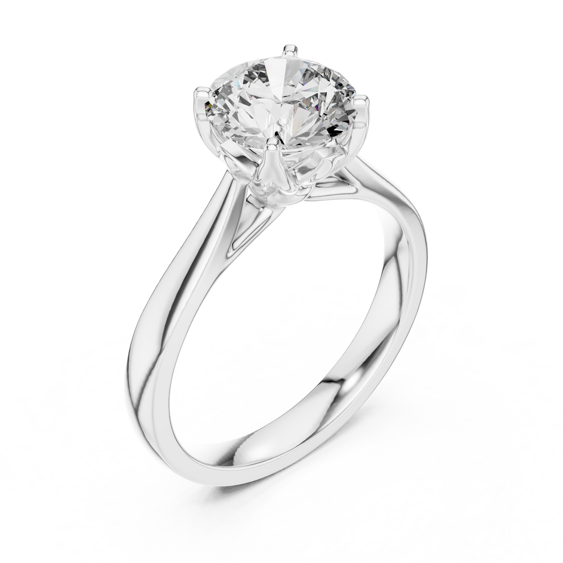 Brilliant Round Cut Solitaire Women's Ring for Engagement