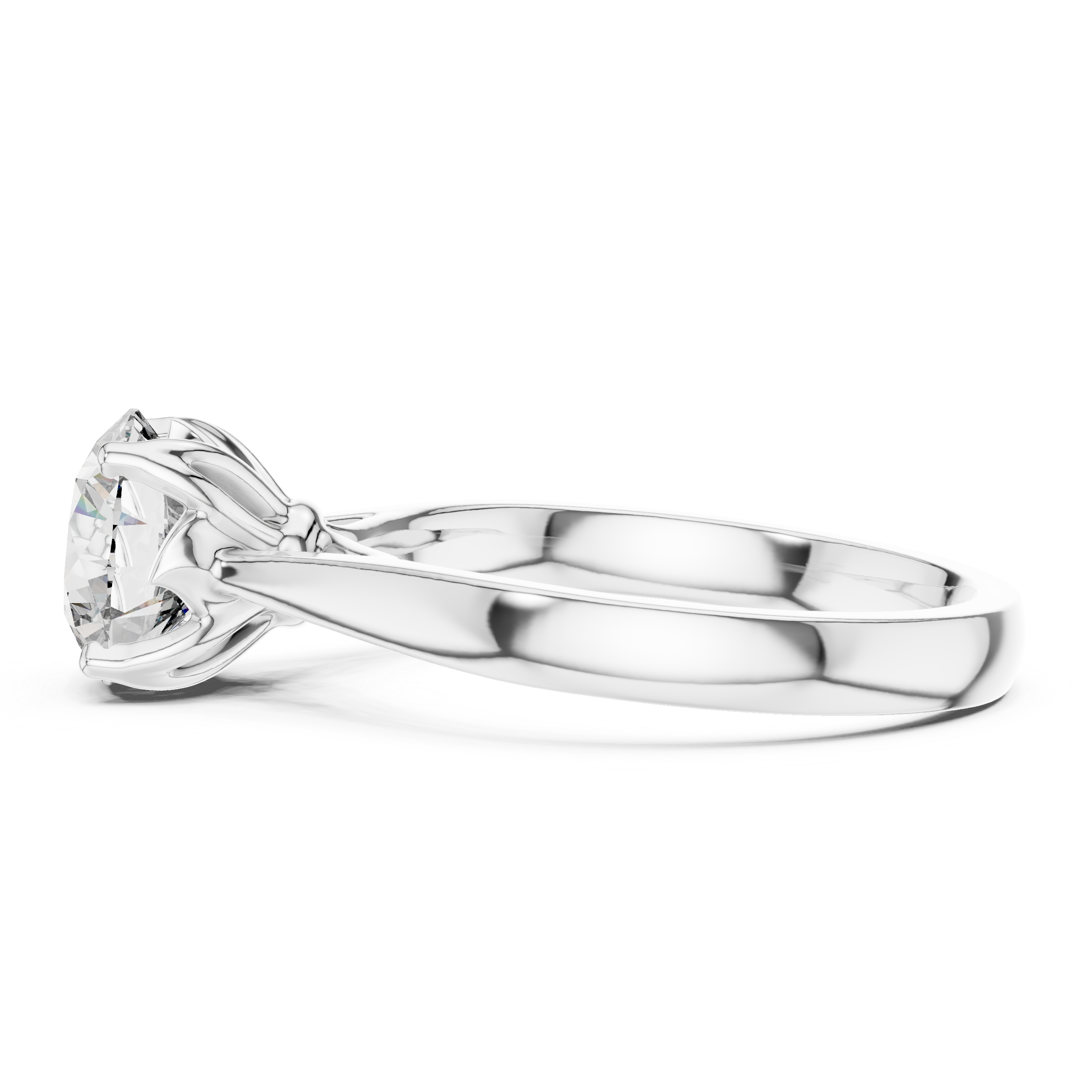 Brilliant Round Cut Solitaire Women's Ring for Engagement
