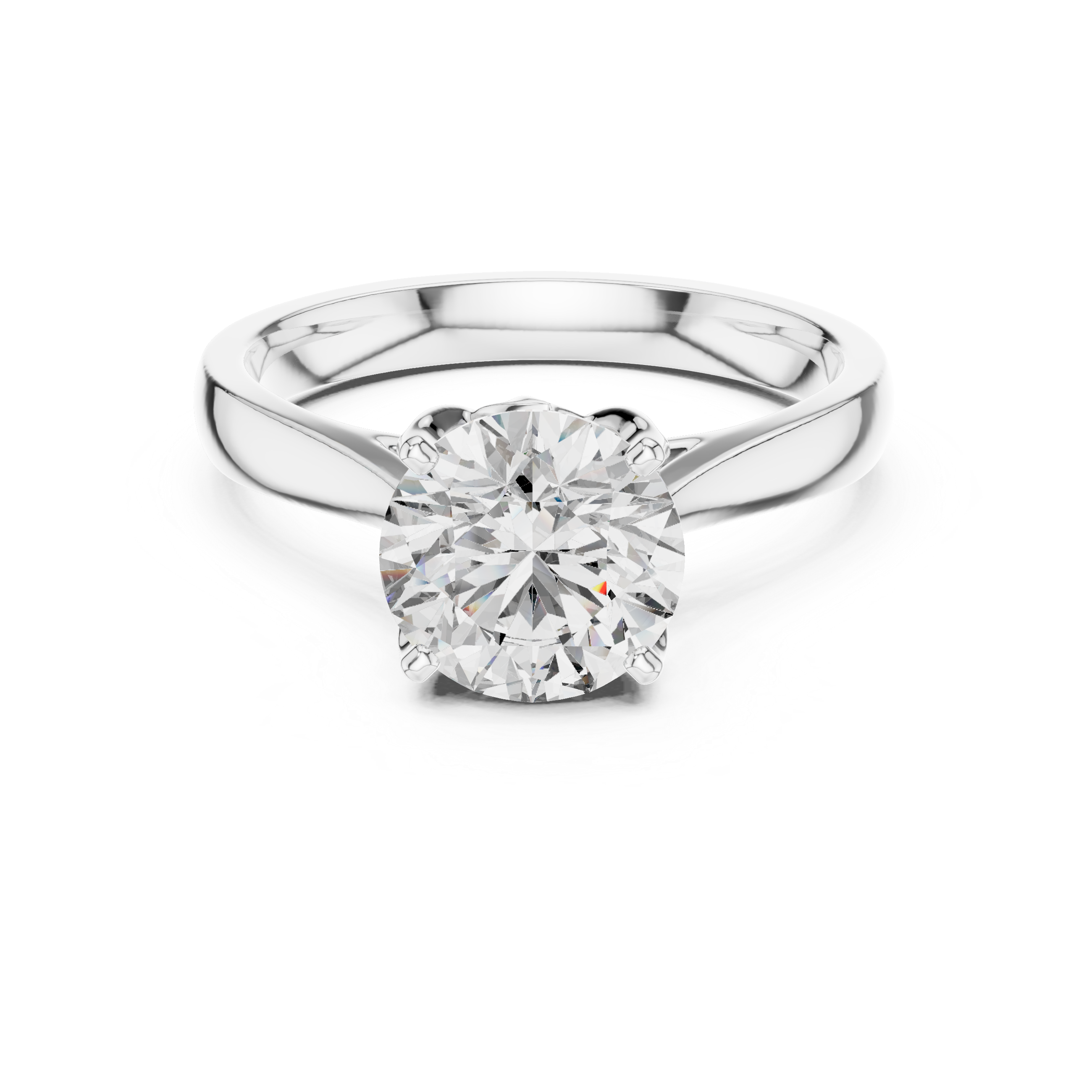 Brilliant Round Cut Solitaire Women's Ring for Engagement