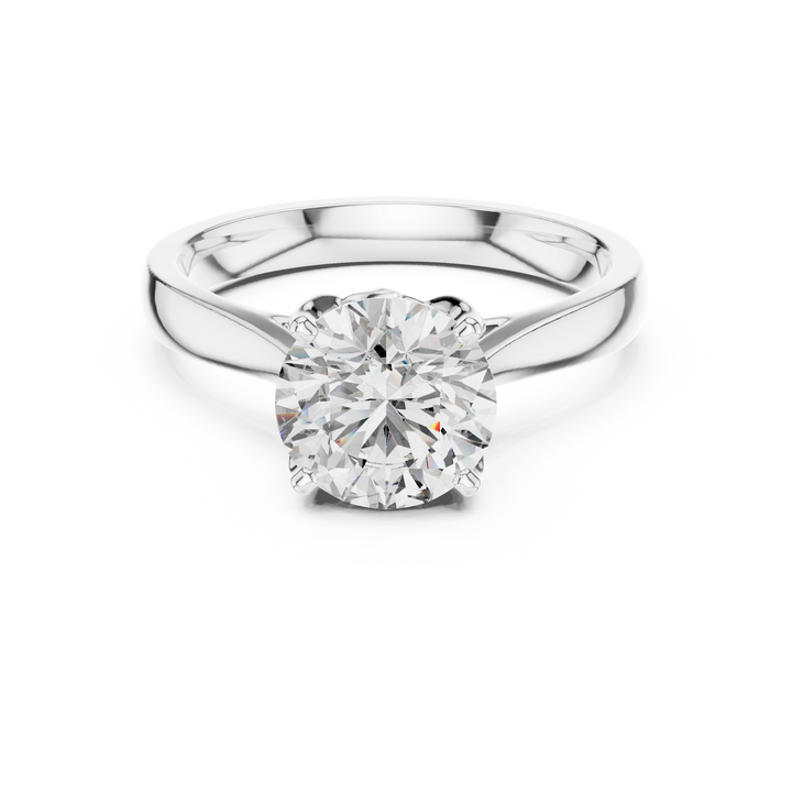 Brilliant Round Cut Solitaire Women's Ring for Engagement