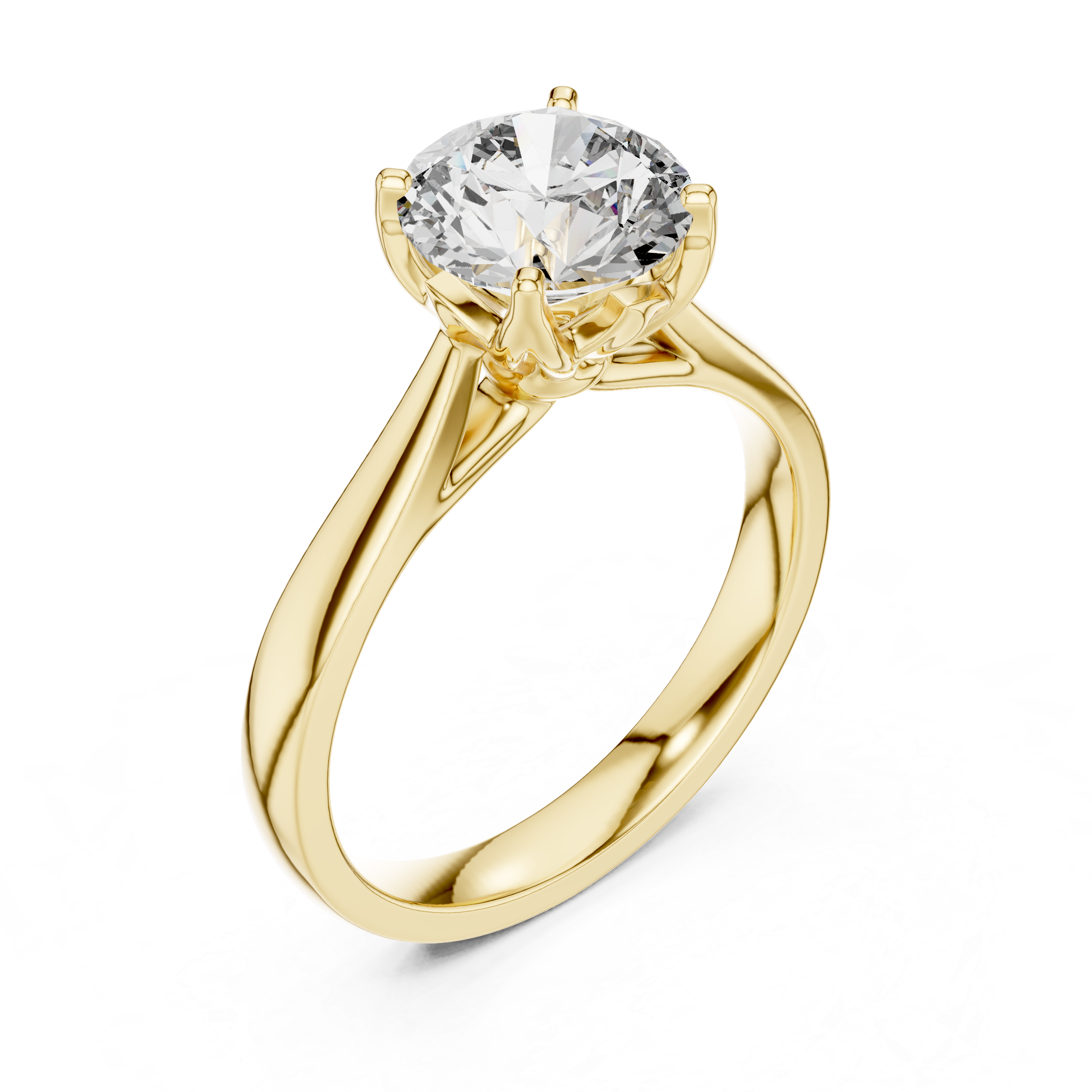 Brilliant Round Cut Solitaire Women's Ring for Engagement