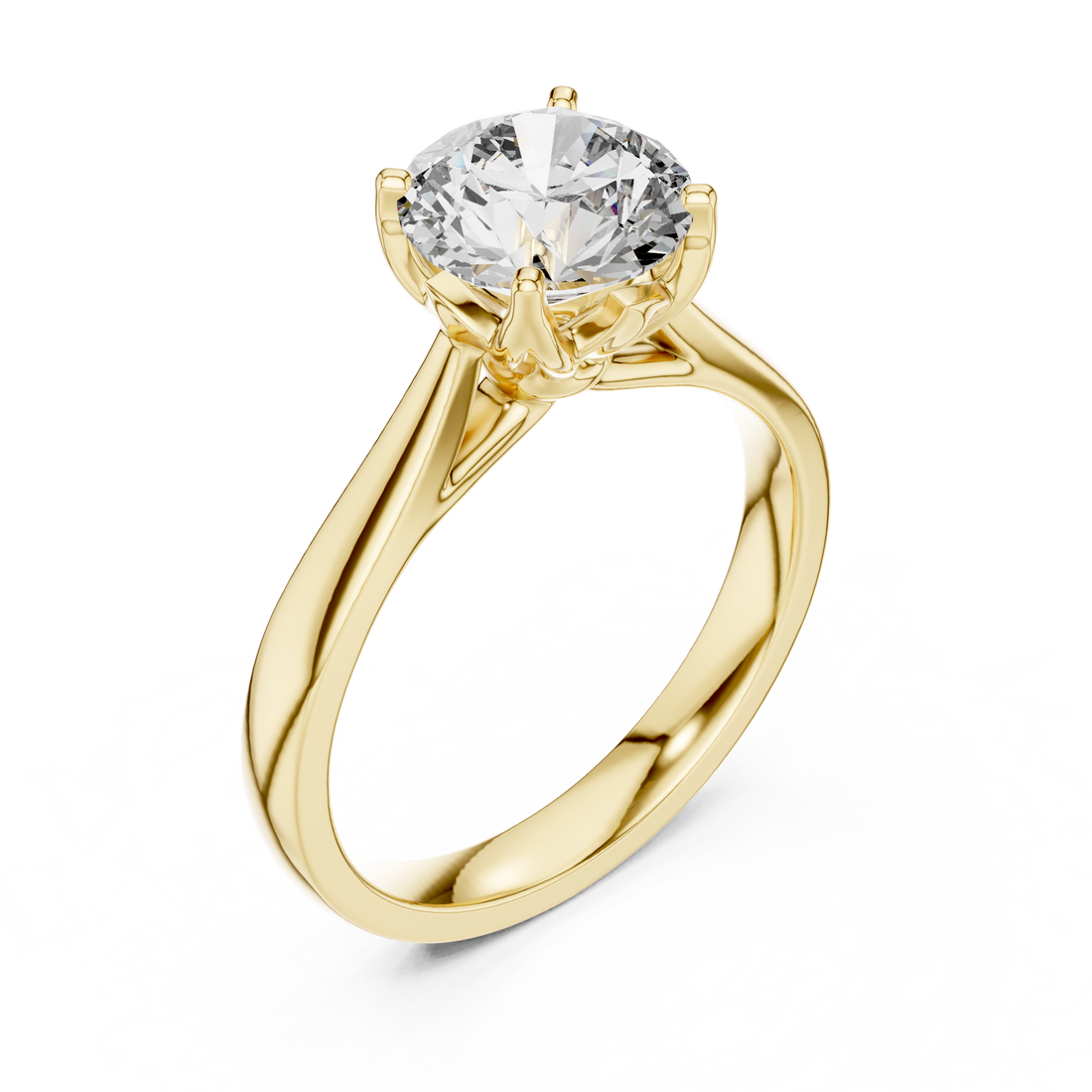 Brilliant Round Cut Solitaire Women's Ring for Engagement