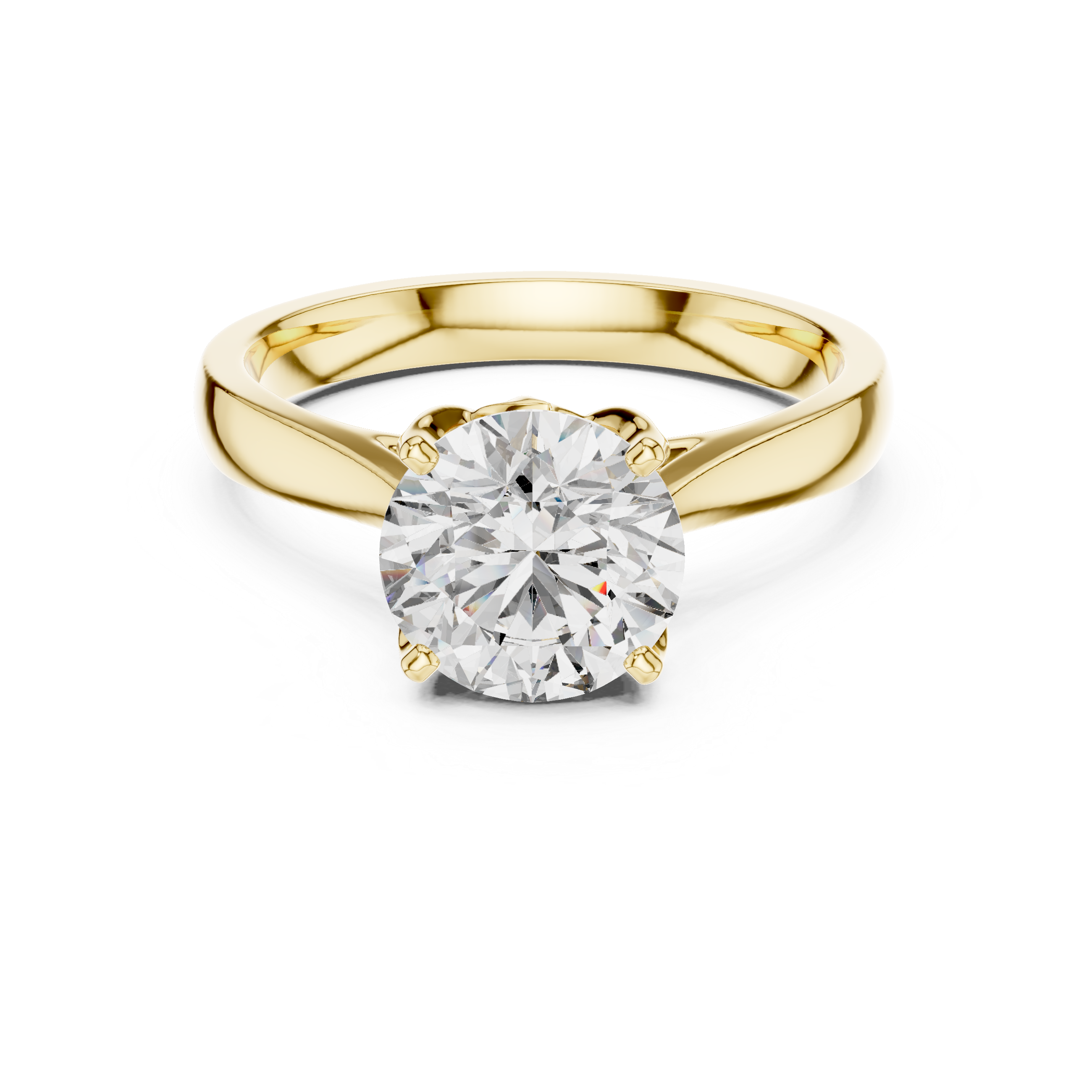 Brilliant Round Cut Solitaire Women's Ring for Engagement