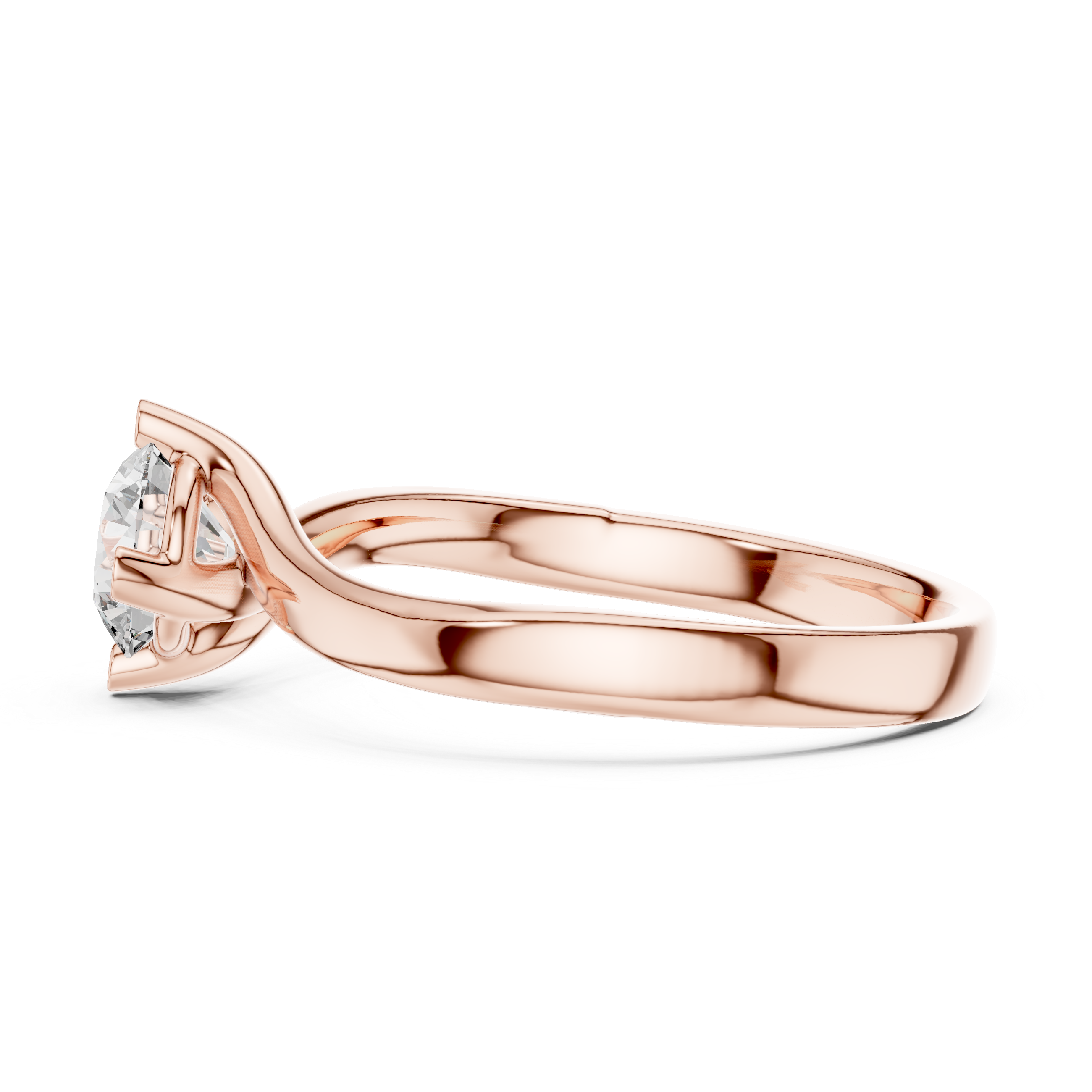 Stunning Round Cut Center Diamond Ring – Gold Beauty