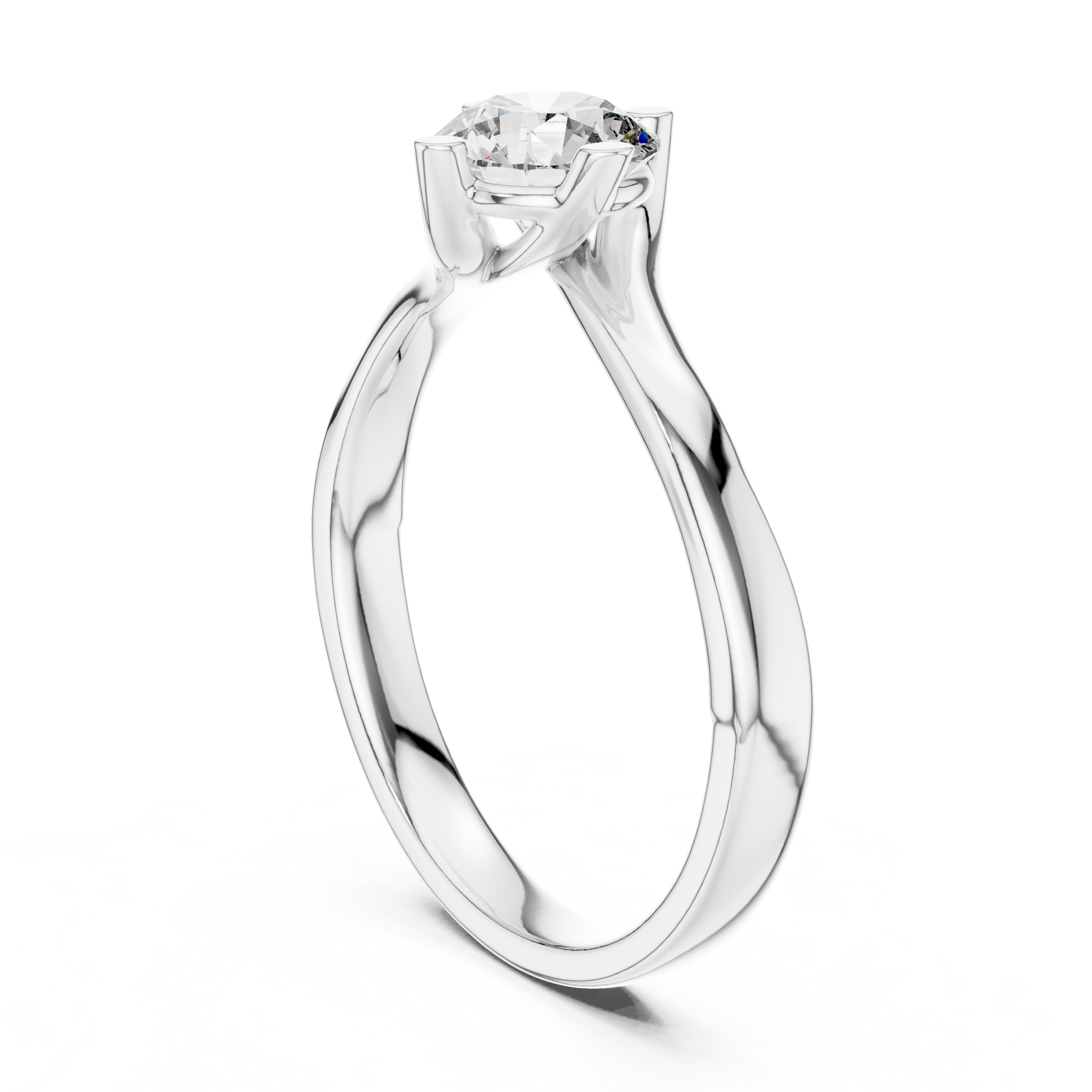 Stunning Round Cut Center Diamond Ring – Gold Beauty