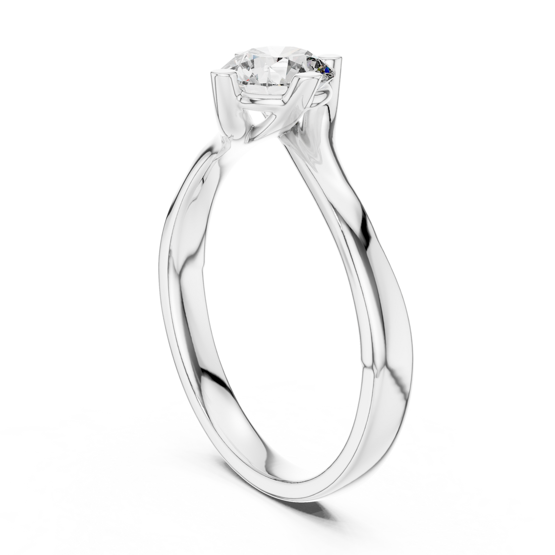 Stunning Round Cut Center Diamond Ring – Gold Beauty