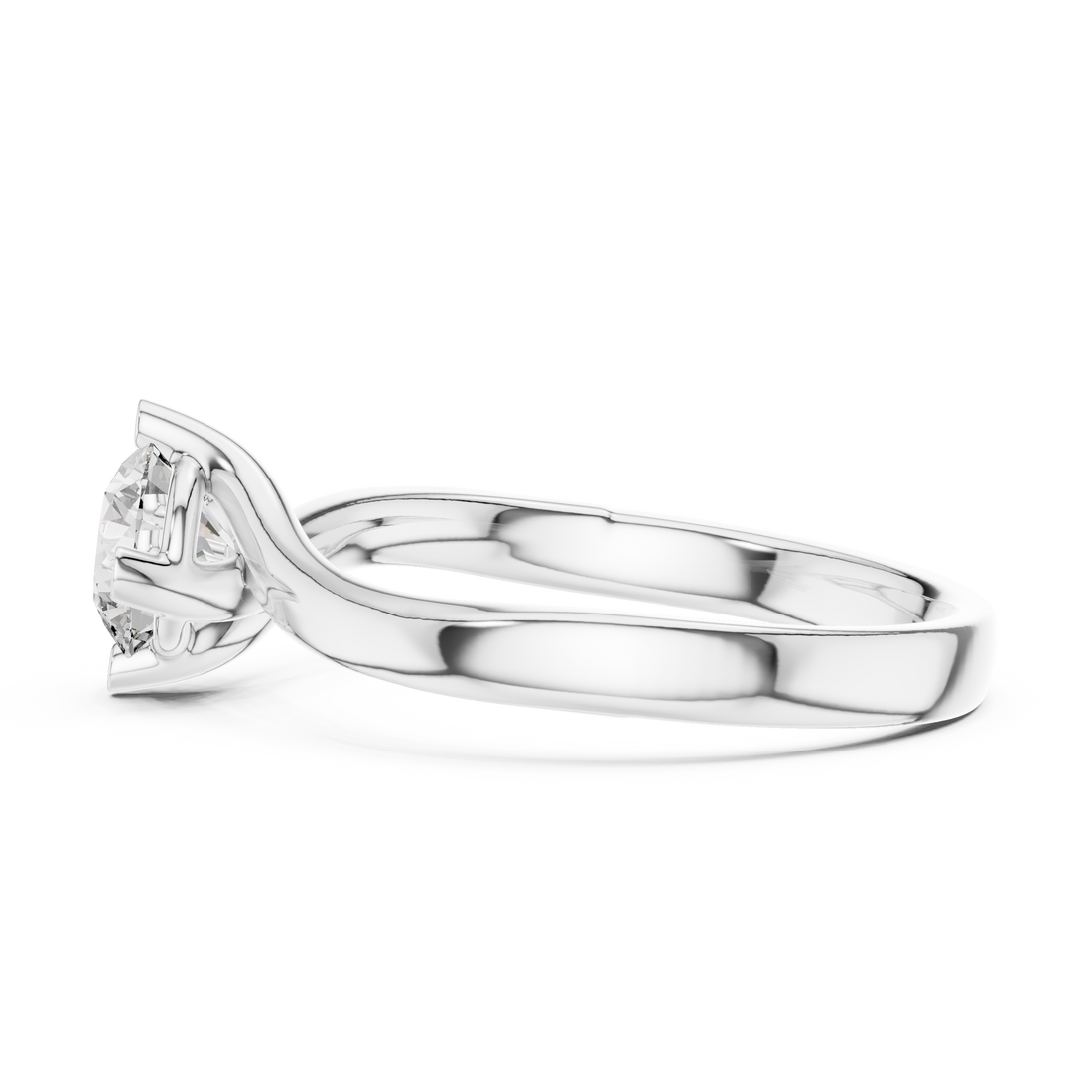Stunning Round Cut Center Diamond Ring – Gold Beauty