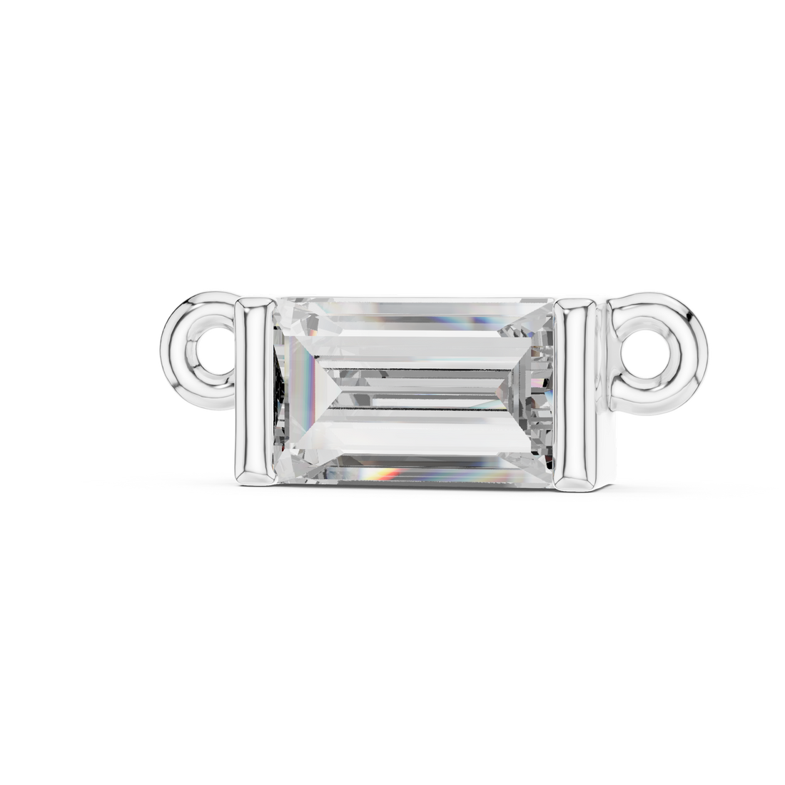 Luxury Emerald Cut Diamond Pendant | Rose Gold Necklace for Women