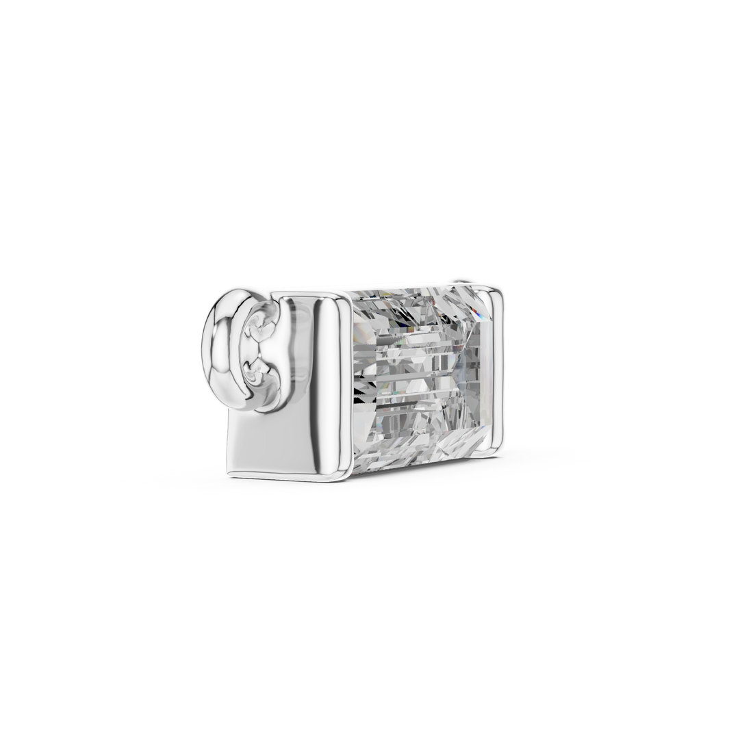 Luxury Emerald Cut Diamond Pendant | Rose Gold Necklace for Women