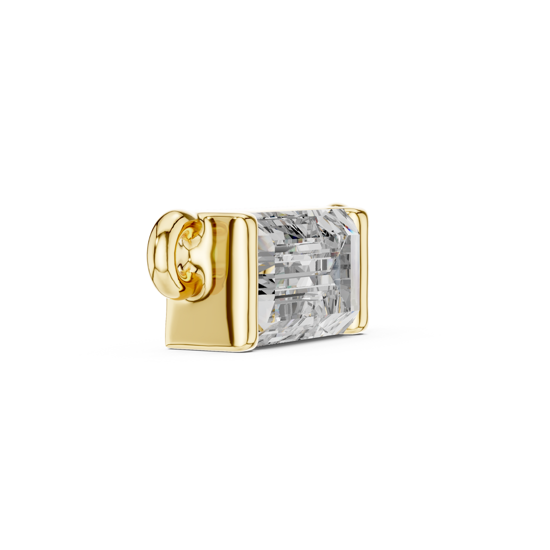 Luxury Emerald Cut Diamond Pendant | Rose Gold Necklace for Women