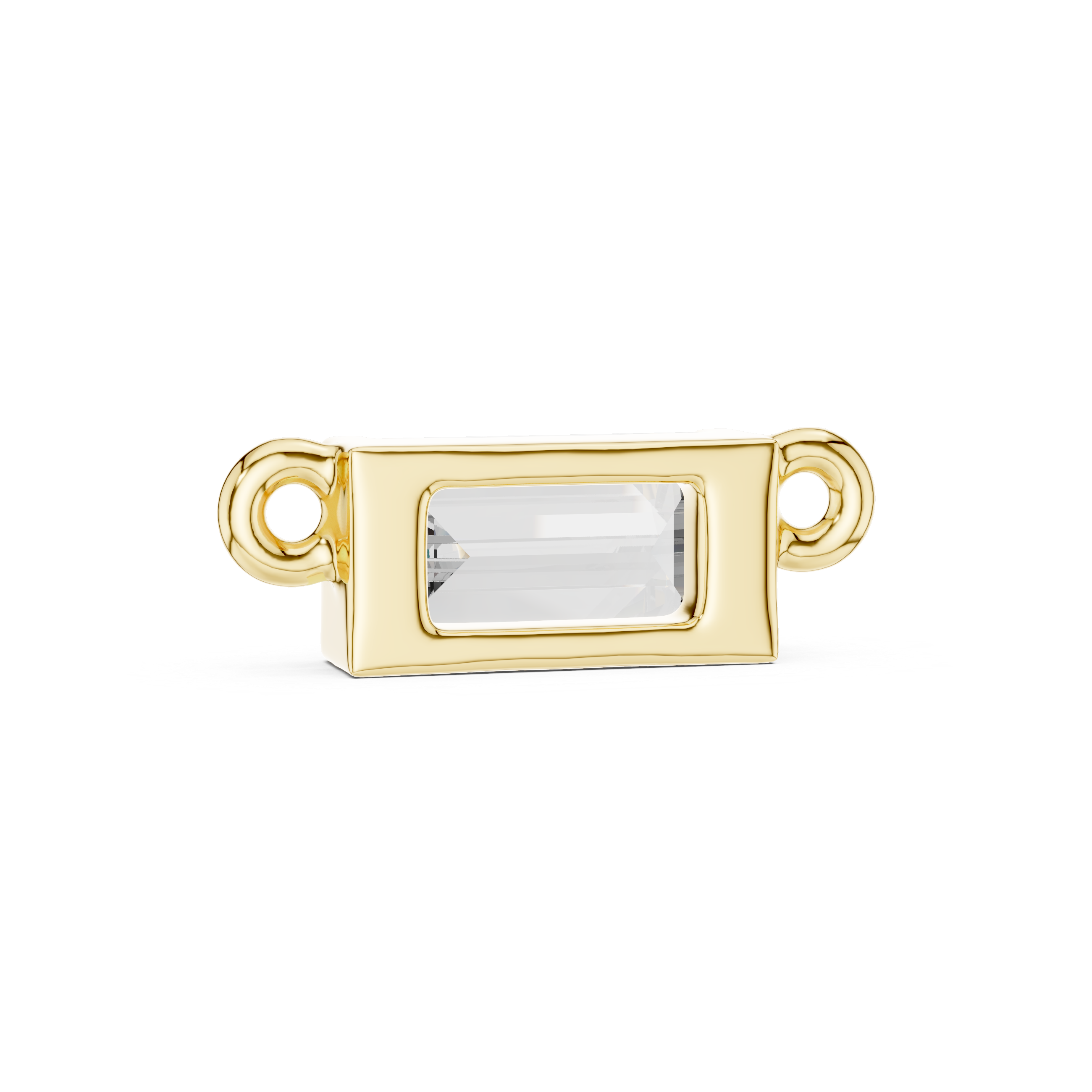 Luxury Emerald Cut Diamond Pendant | Rose Gold Necklace for Women