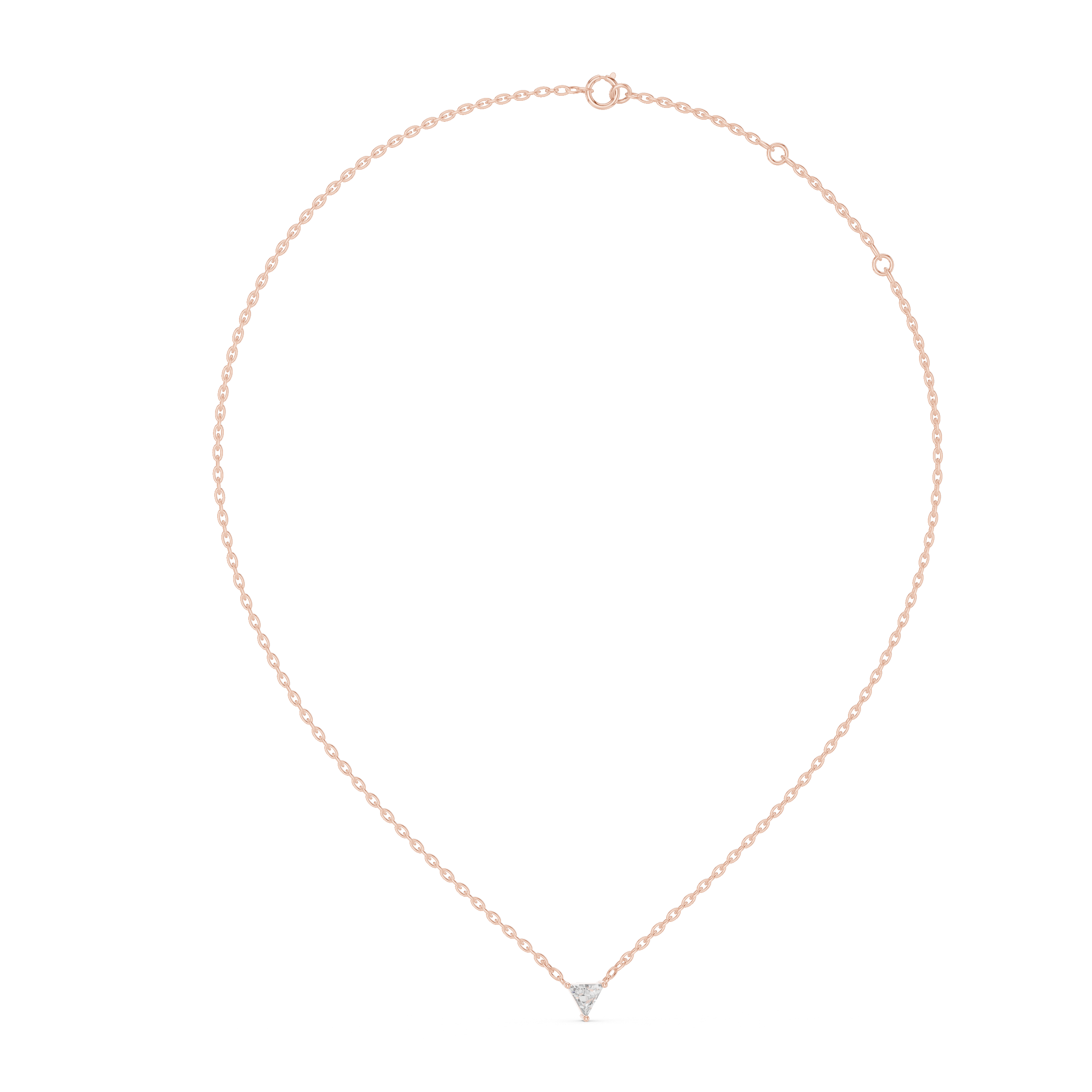 Fine Jewelry Trilliant Cut Pendant For Engagement