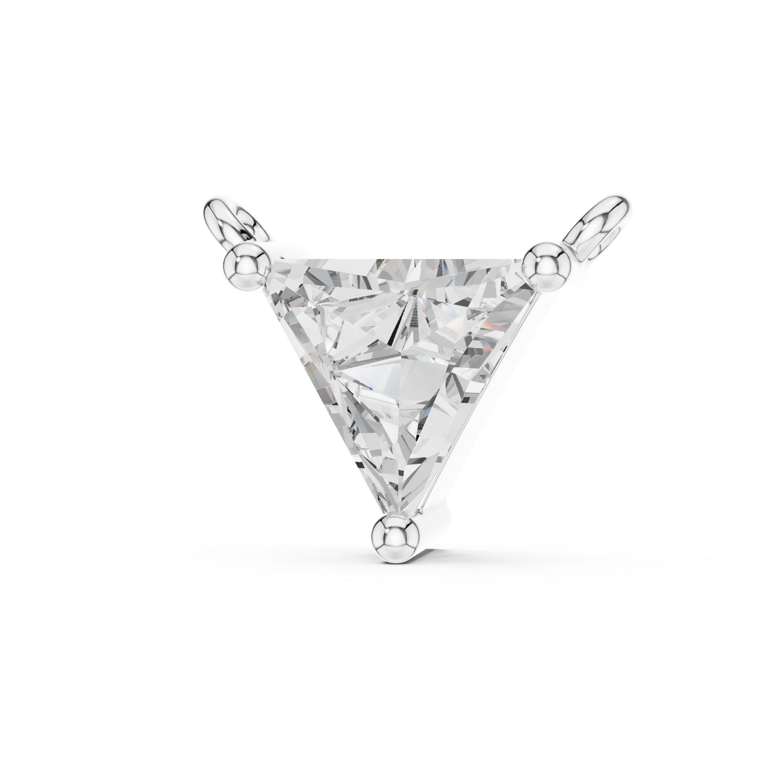 Fine Jewelry Trilliant Cut Pendant For Engagement