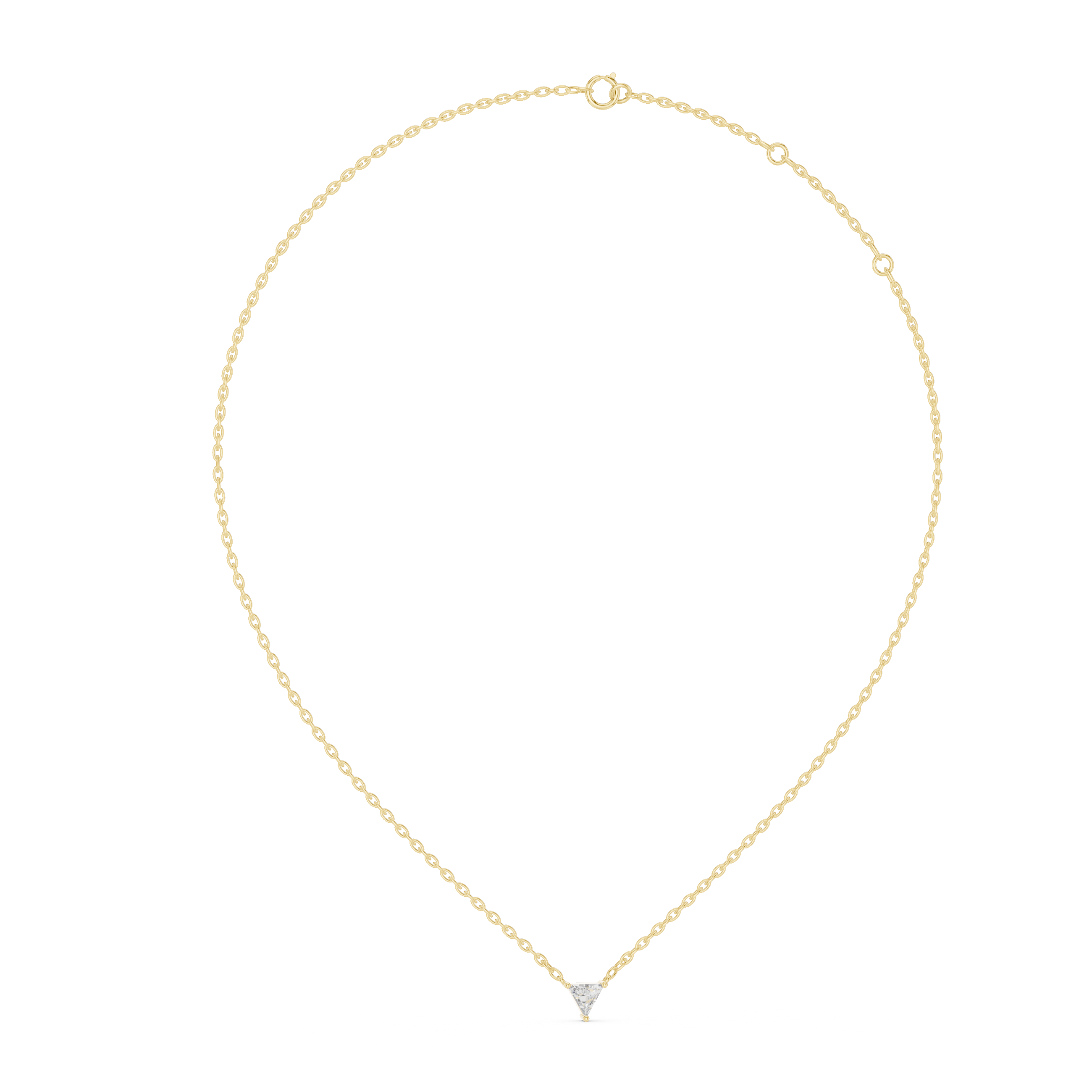 Fine Jewelry Trilliant Cut Pendant For Engagement