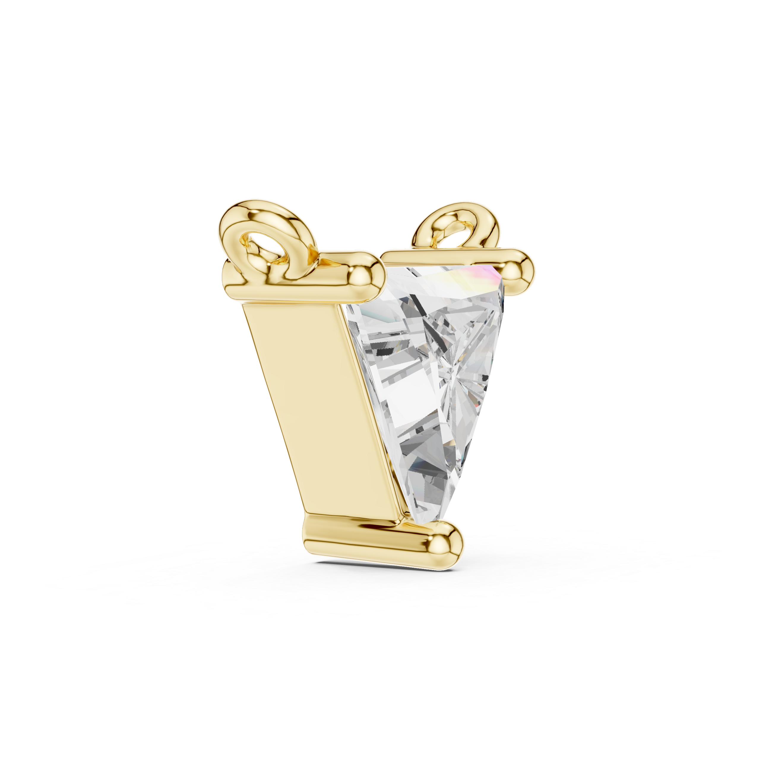 Fine Jewelry Trilliant Cut Pendant For Engagement