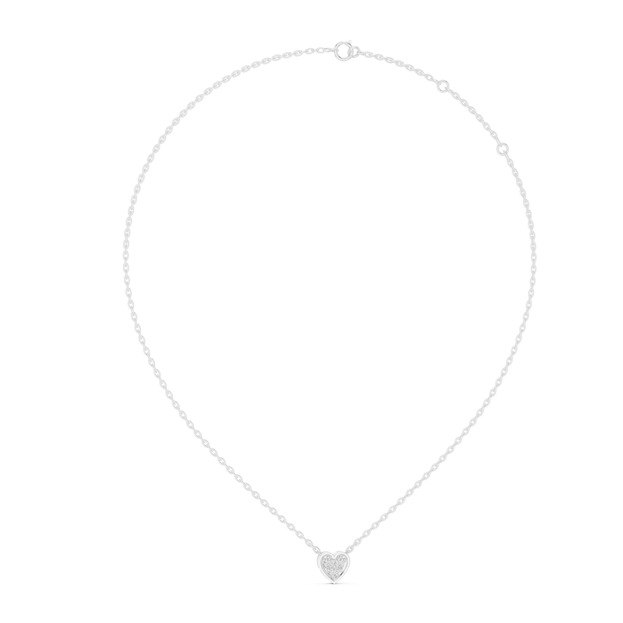 Romentic Heart Shape Diamond Pendant | Minimalist Rose Gold Pendant