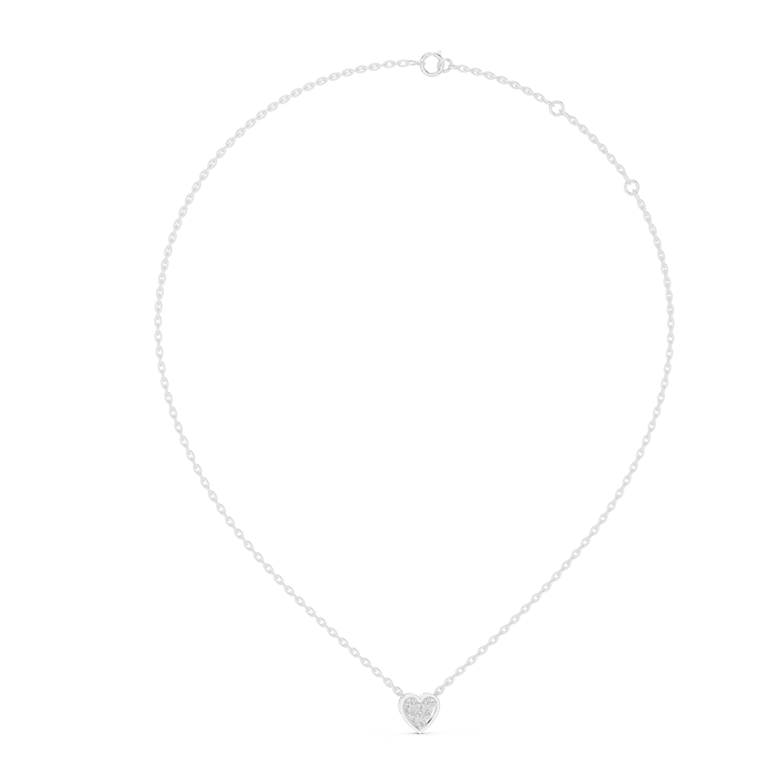 Romentic Heart Shape Diamond Pendant | Minimalist Rose Gold Pendant