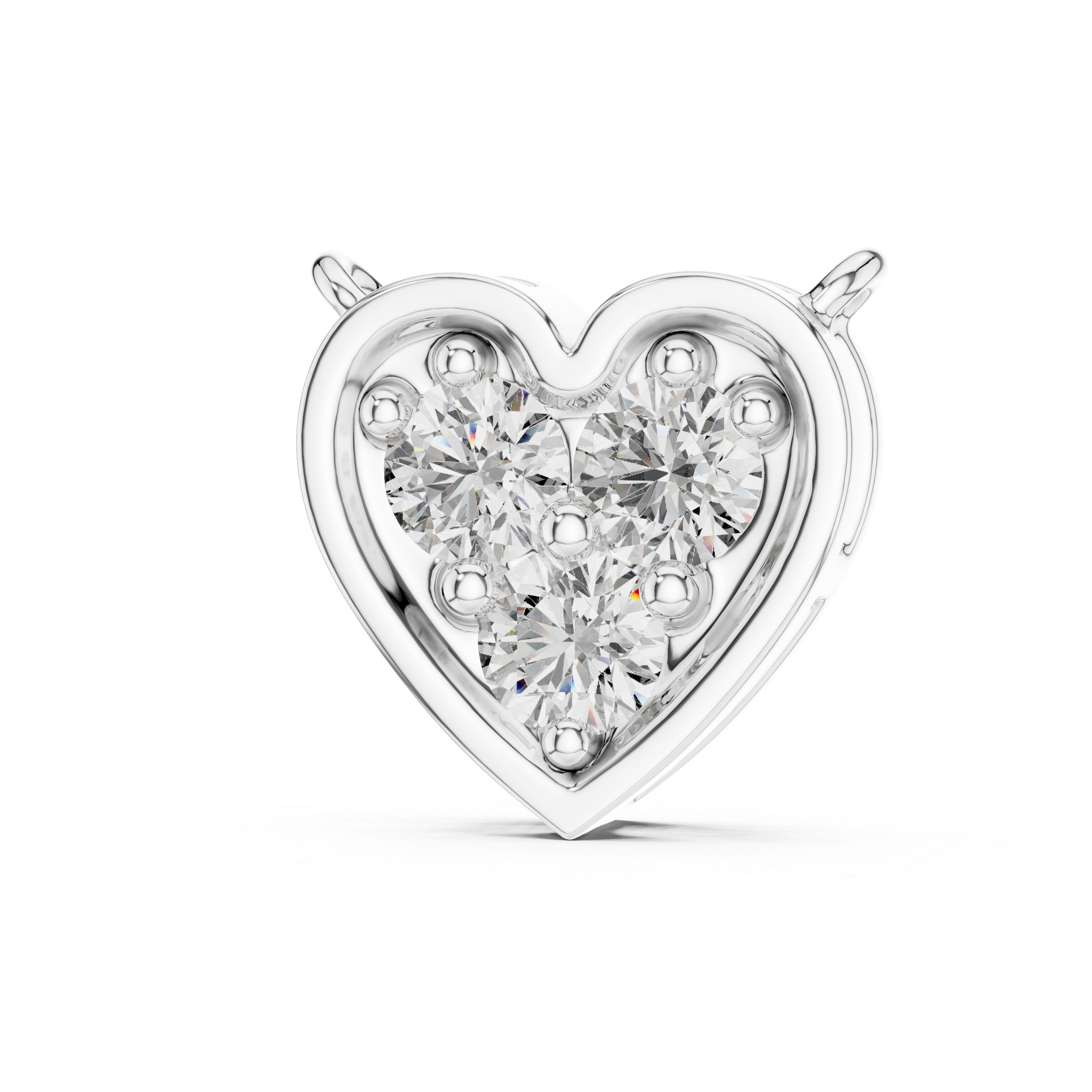Romentic Heart Shape Diamond Pendant | Minimalist Rose Gold Pendant