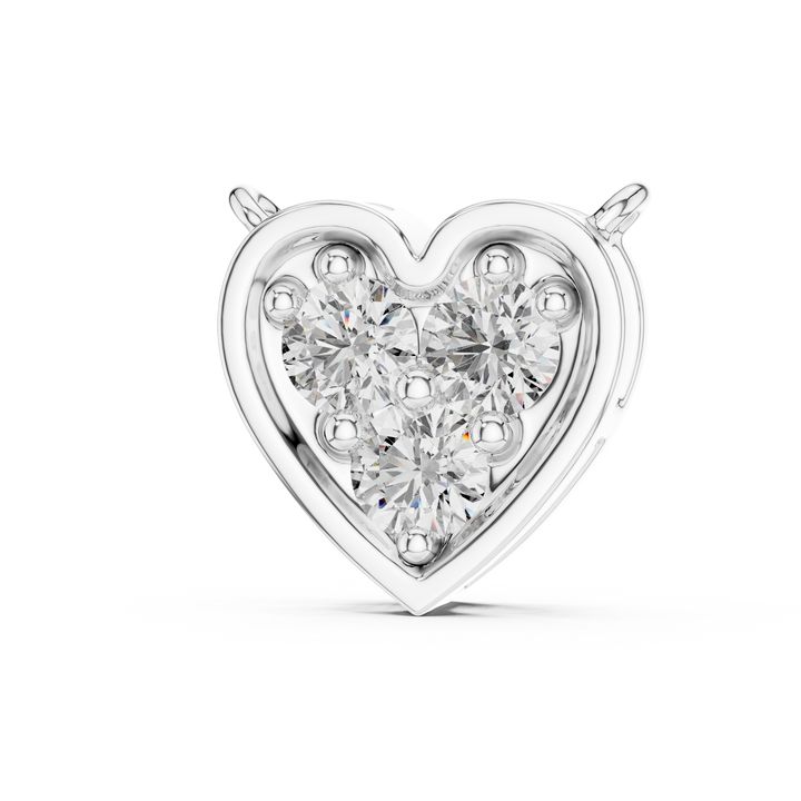 Romentic Heart Shape Diamond Pendant | Minimalist Rose Gold Pendant