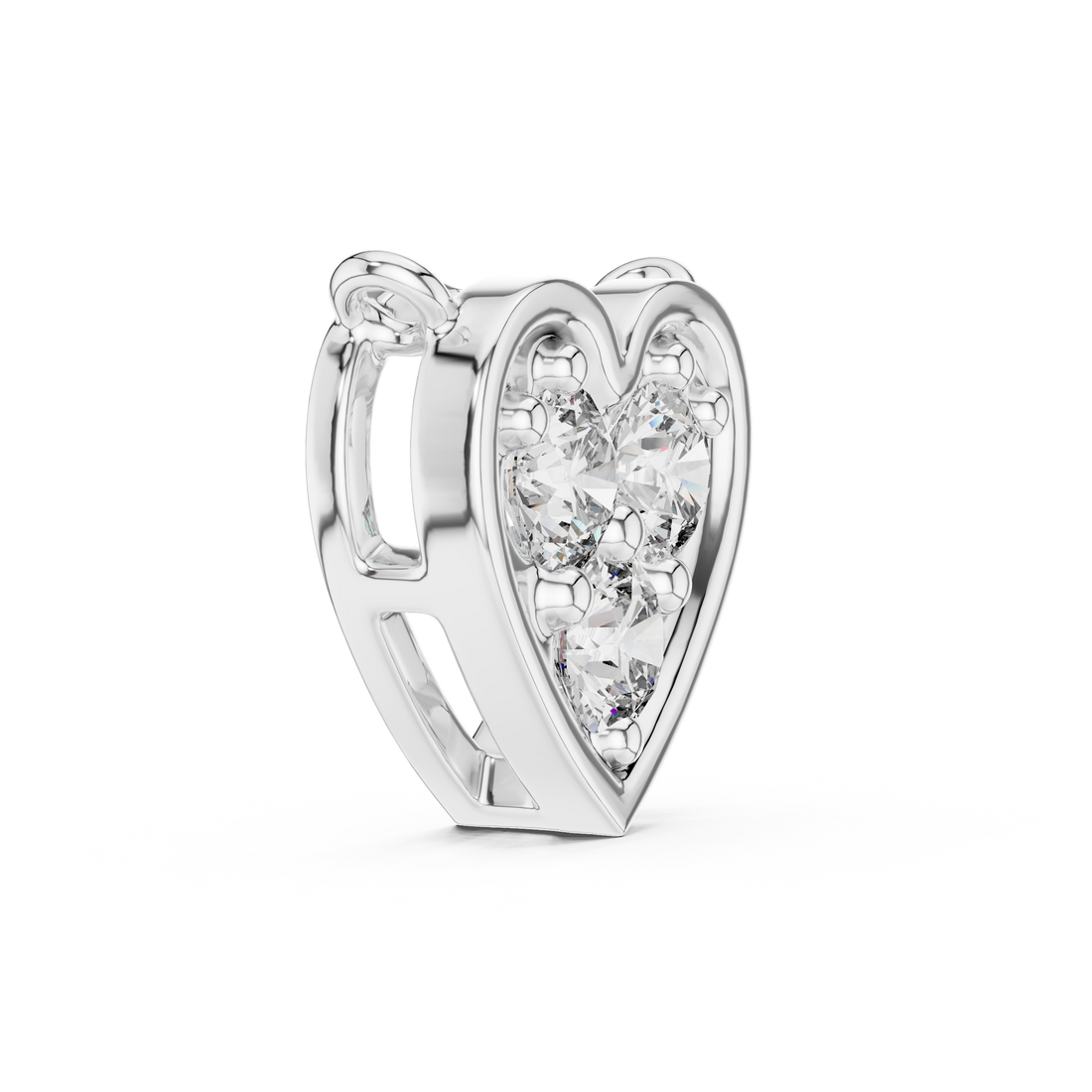 Romentic Heart Shape Diamond Pendant | Minimalist Rose Gold Pendant