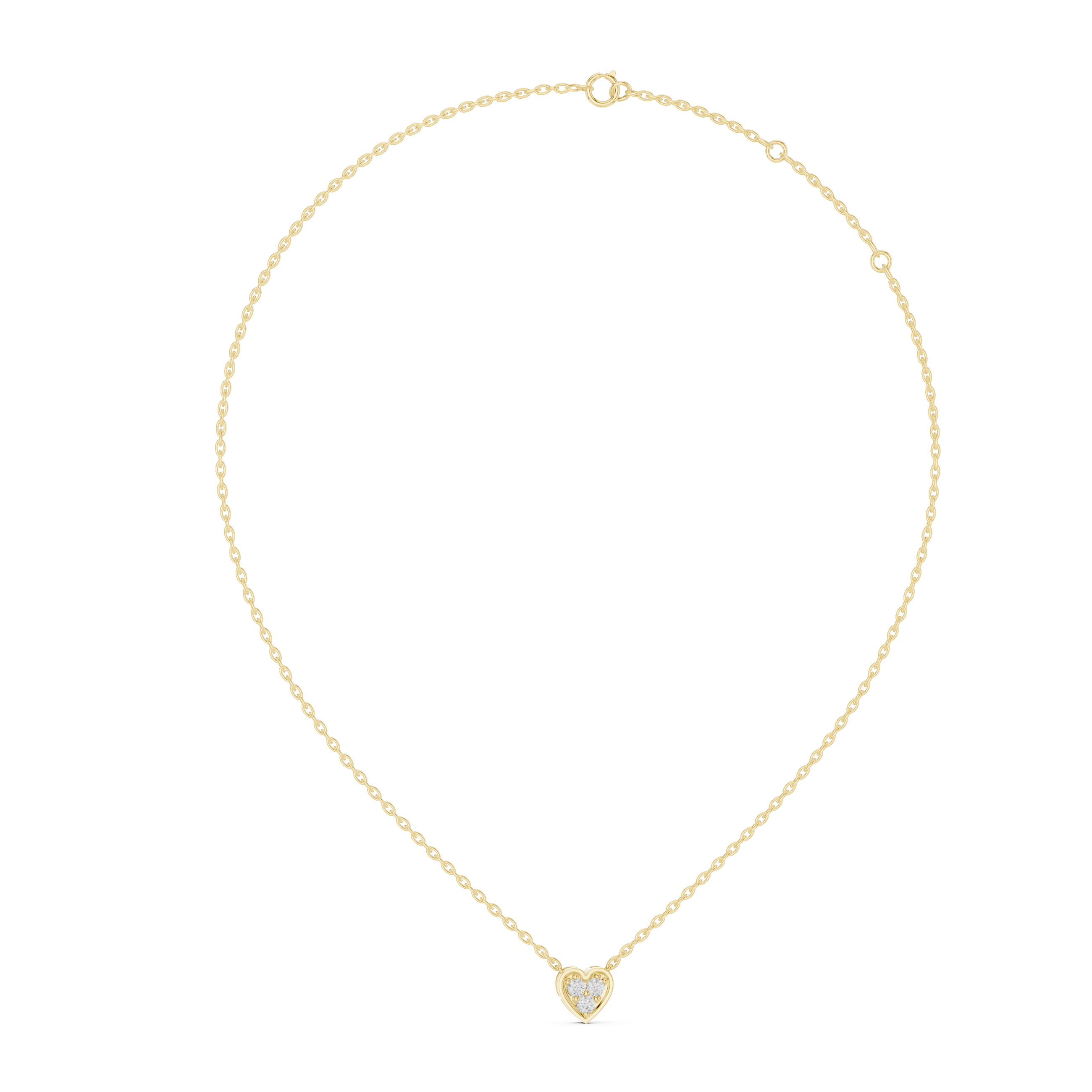 Romentic Heart Shape Diamond Pendant | Minimalist Rose Gold Pendant