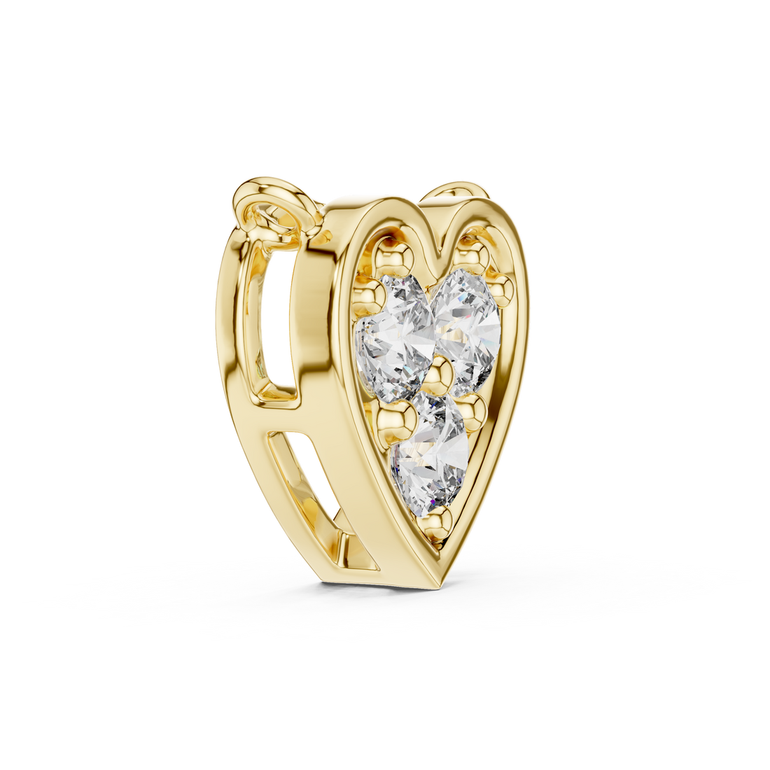 Romentic Heart Shape Diamond Pendant | Minimalist Rose Gold Pendant