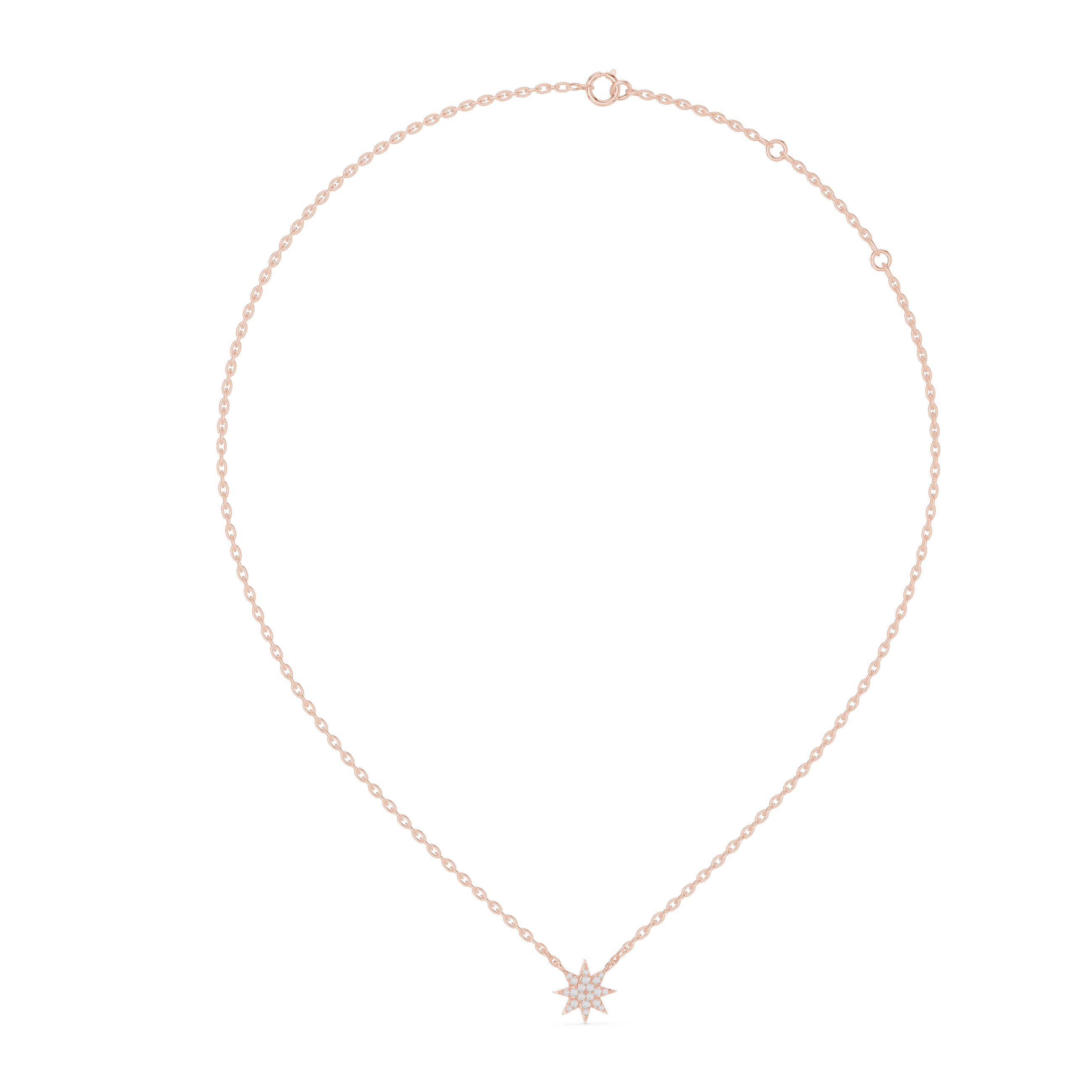 Celestial Star Diamond Pendant | Multi Stone Cluster Sparkle Necklace